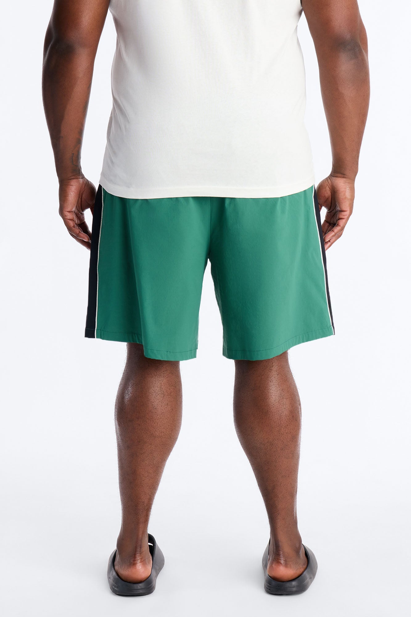 Everyday Stretch Paneled Boardshorts 9″ - Green Fashion Nova