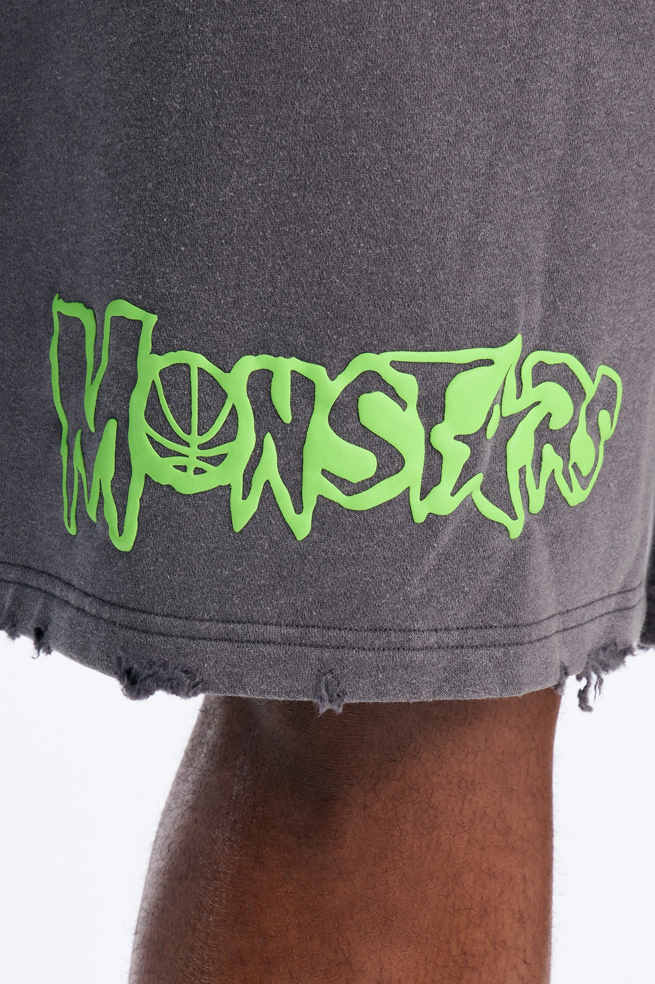 Space Jam Monstars Duo Puff Print Sweat Shorts - Charcoal Fashion Nova