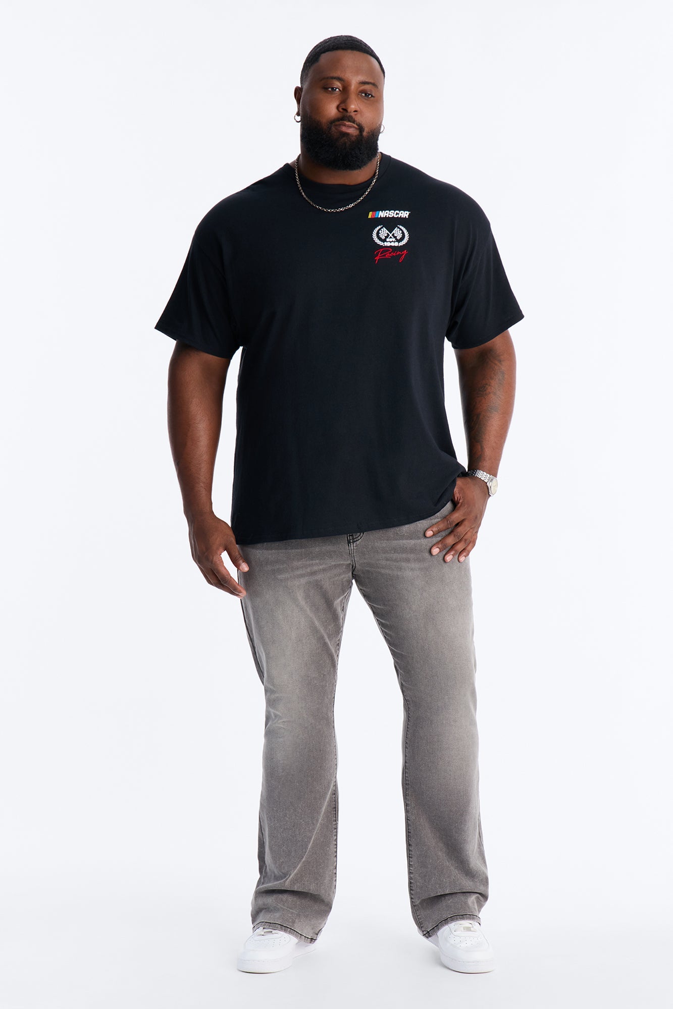 Nascar Racing 1948 Short Sleeve Tee - Black Fashion Nova