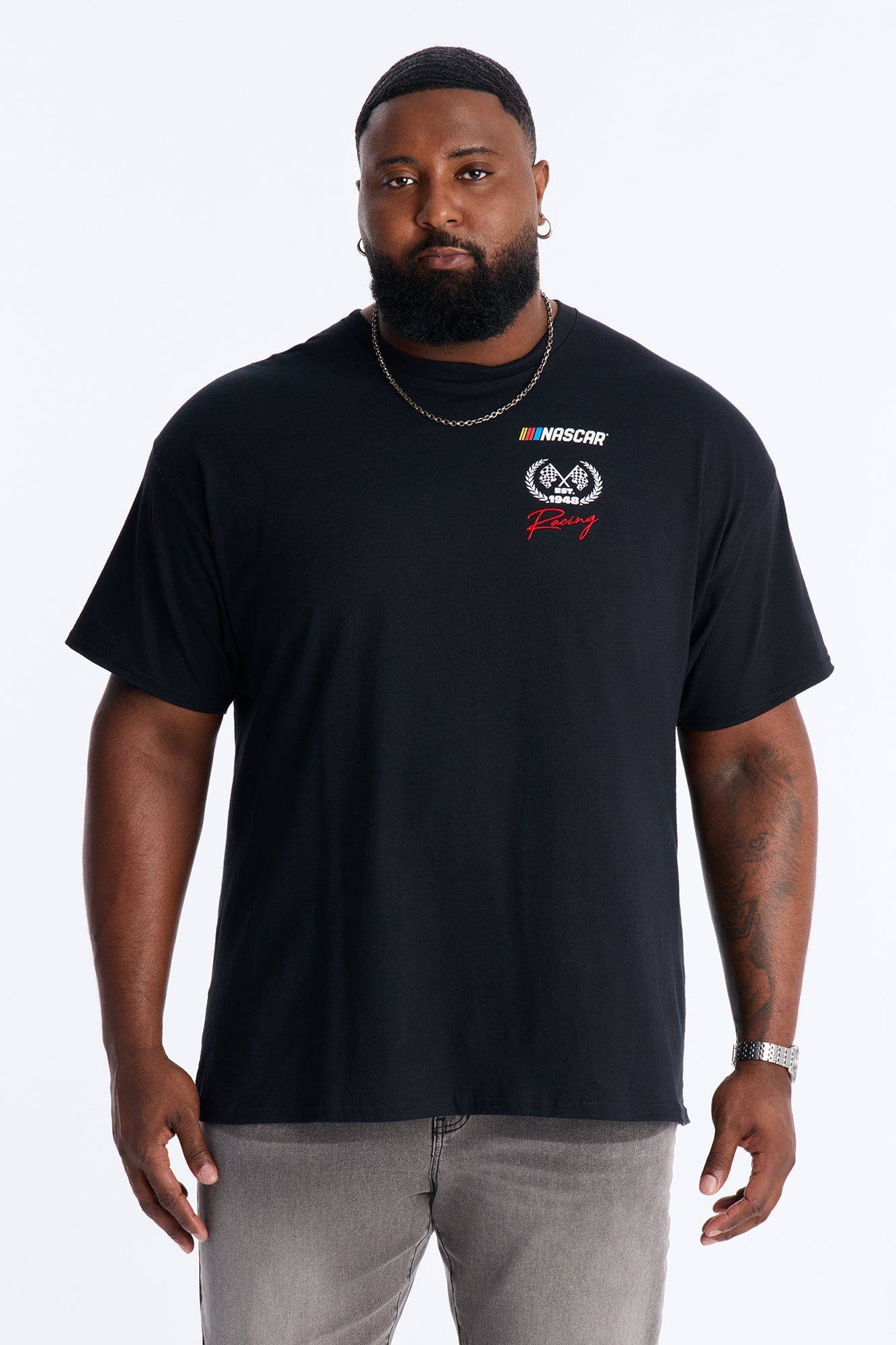 Nascar Racing 1948 Short Sleeve Tee - Black Fashion Nova