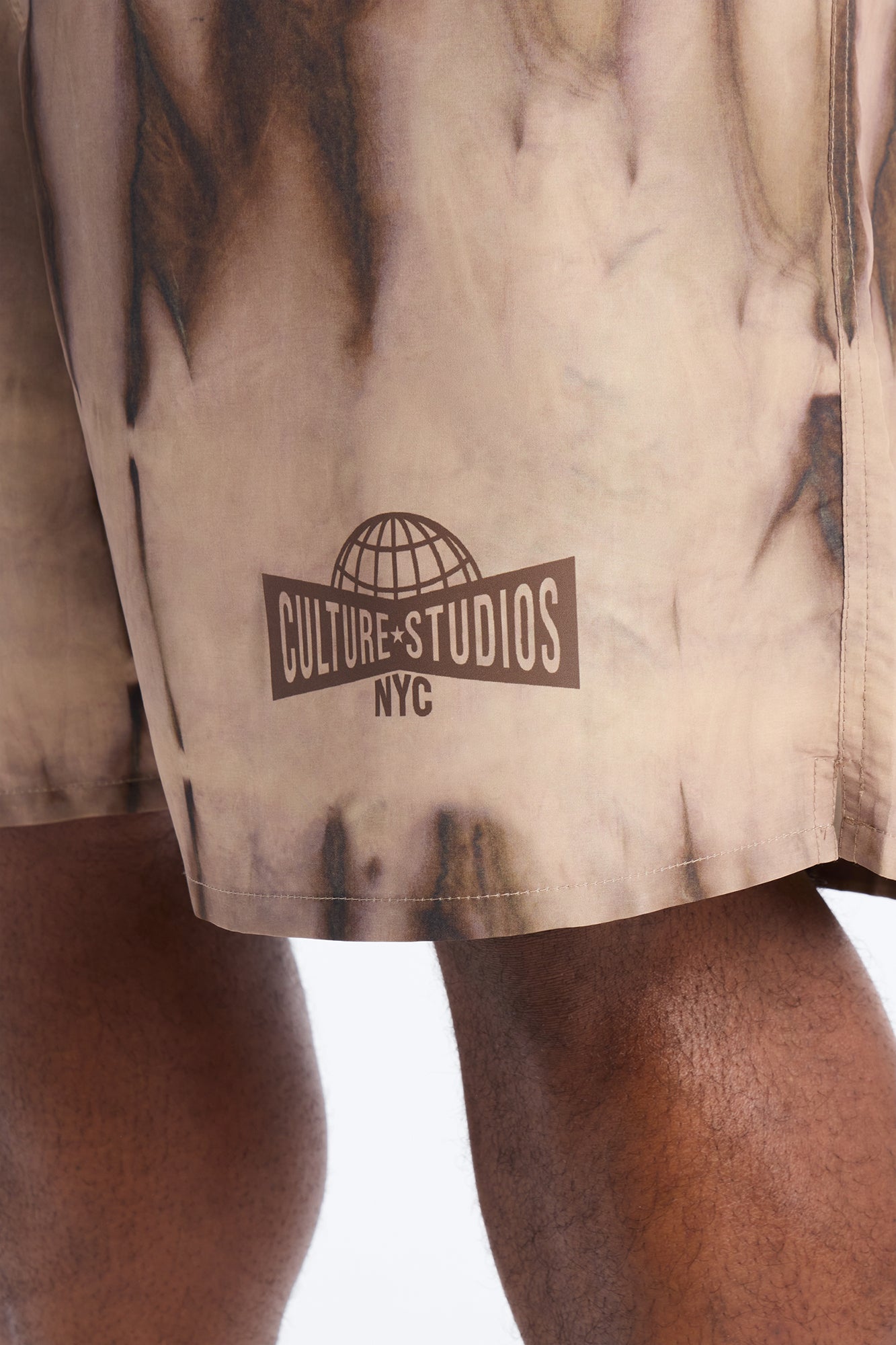 Relaxed Artificial View Short - Brown Fashion Nova