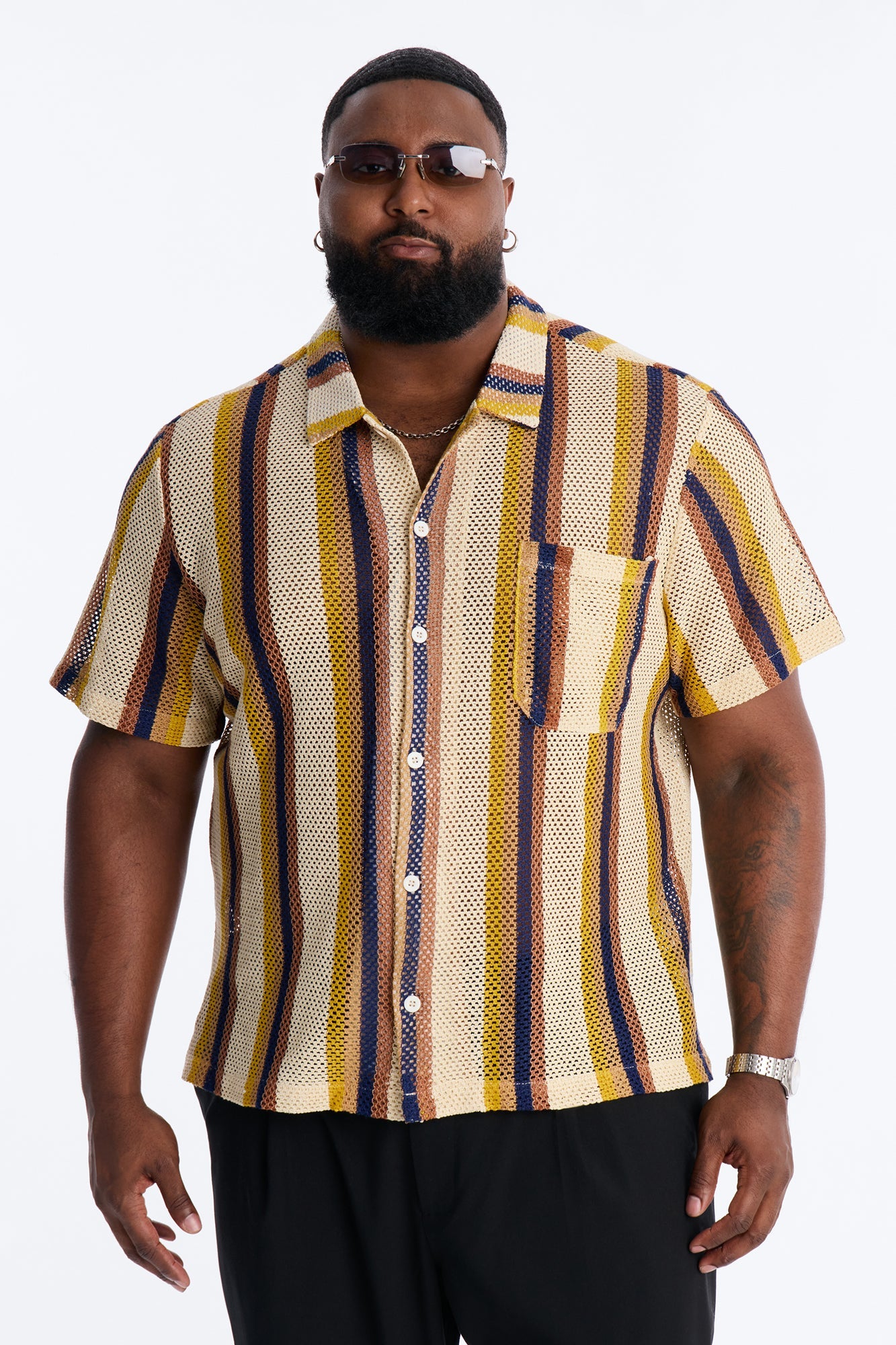 CDMX Crochet Button Up Shirt - Cream Fashion Nova