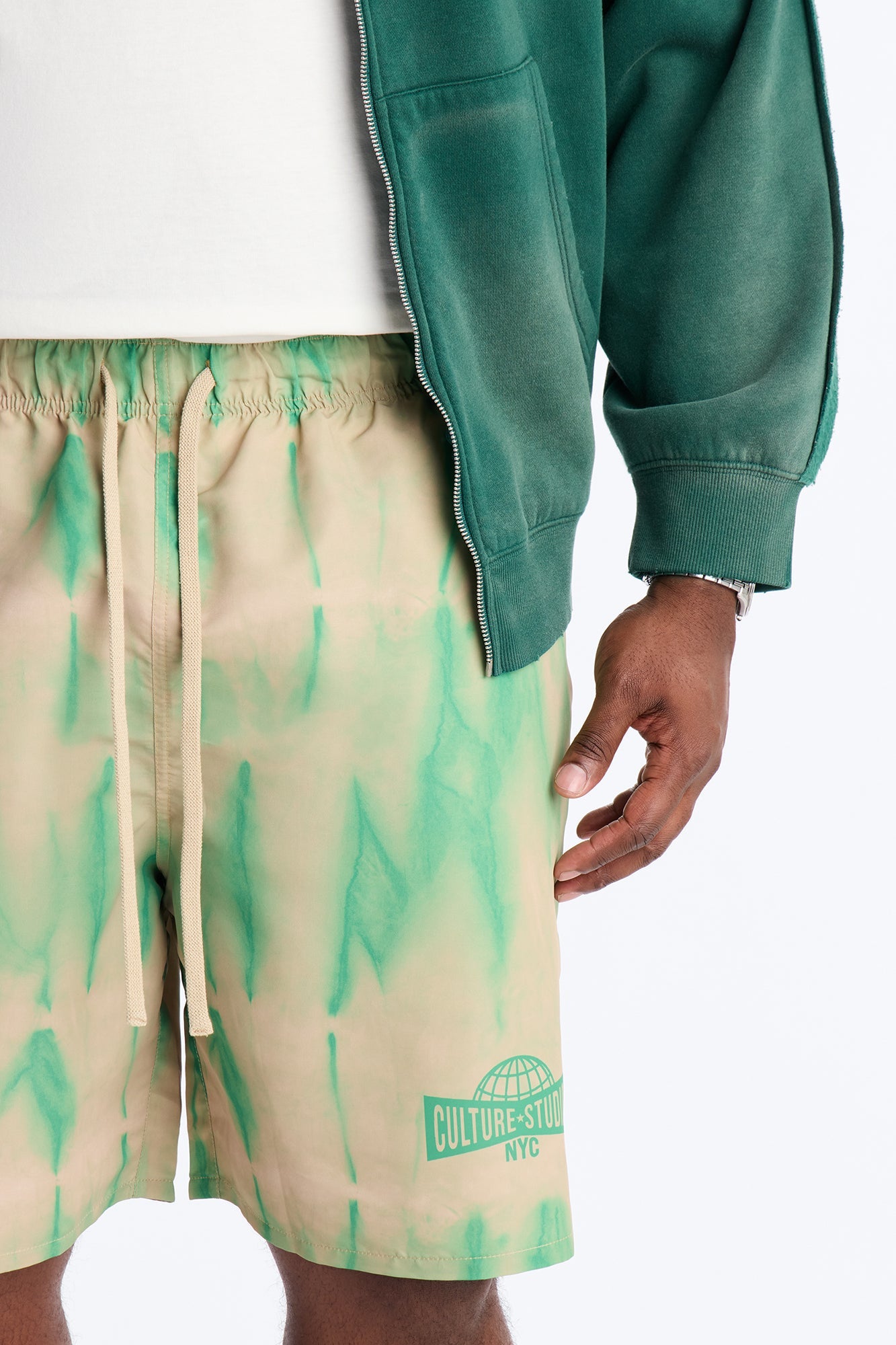 Relaxed Artificial View Short - Green Fashion Nova
