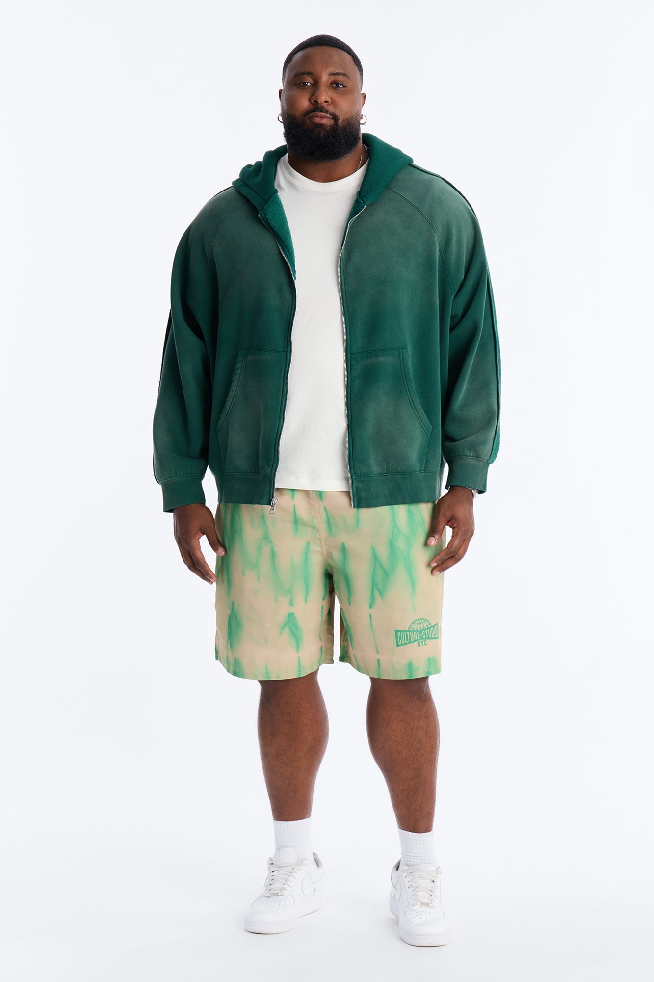 Relaxed Artificial View Short - Green Fashion Nova