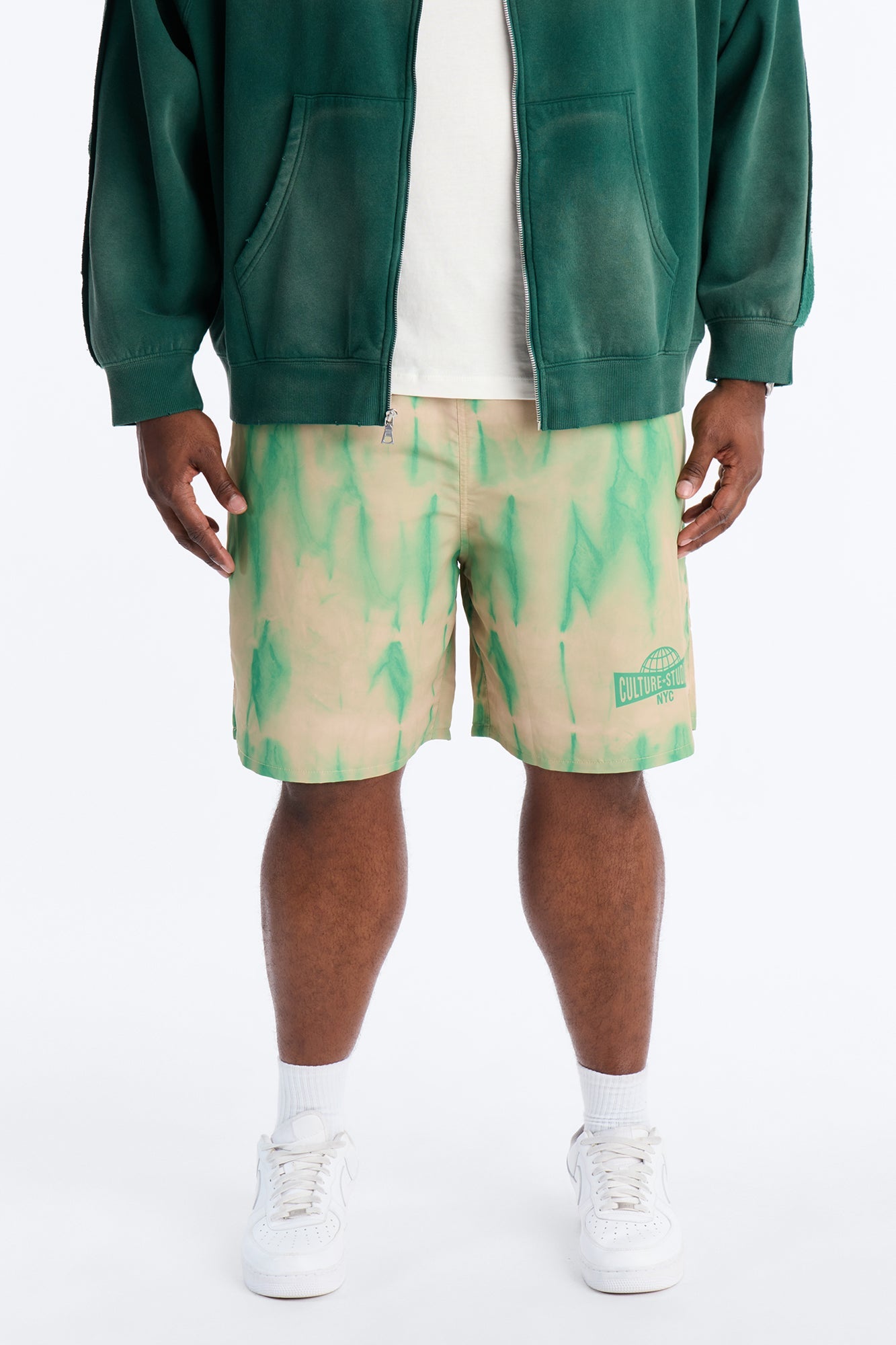 Relaxed Artificial View Short - Green Fashion Nova