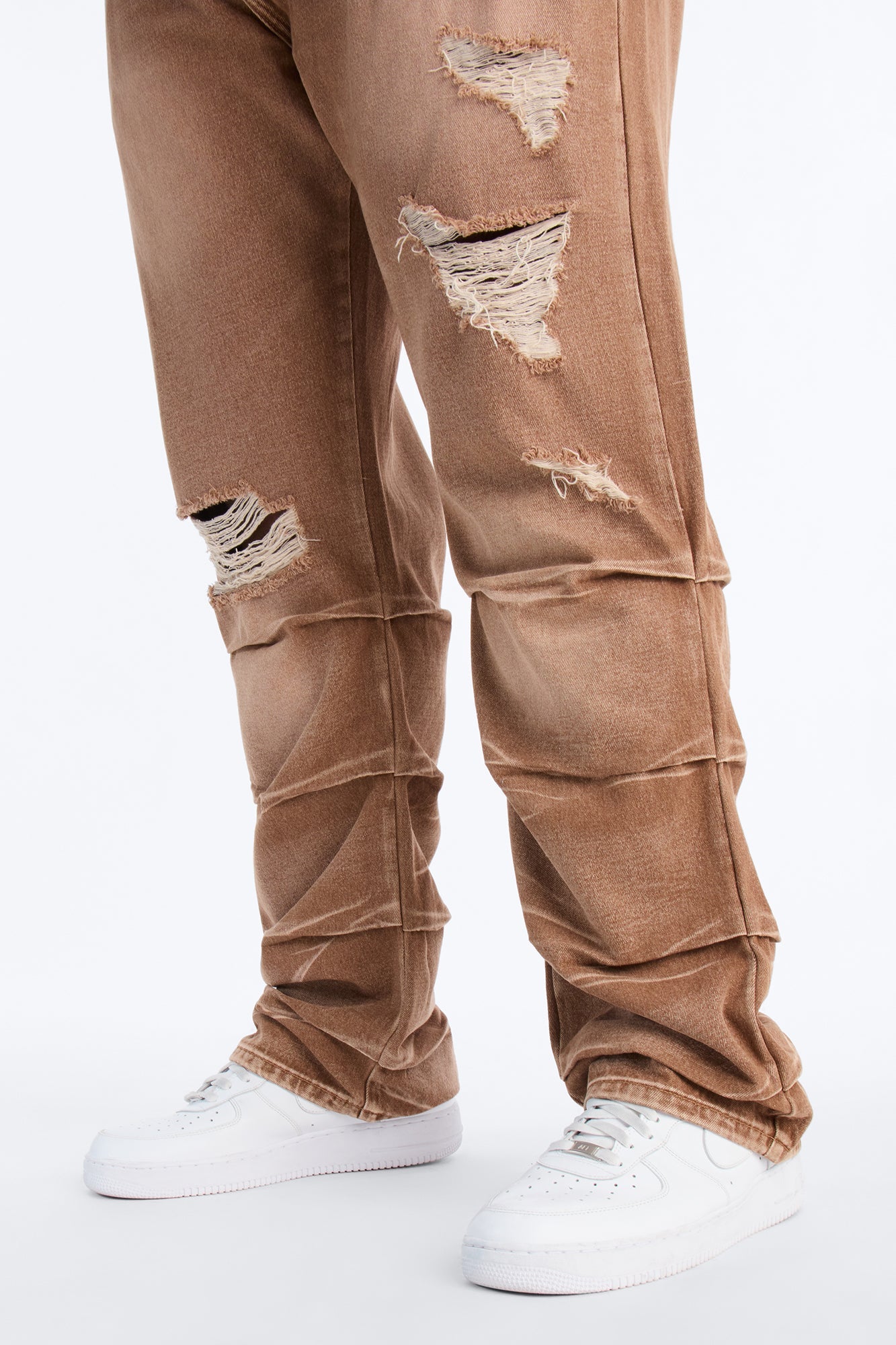 Straight Down The Street Ripped Jeans - Dark Brown Fashion Nova