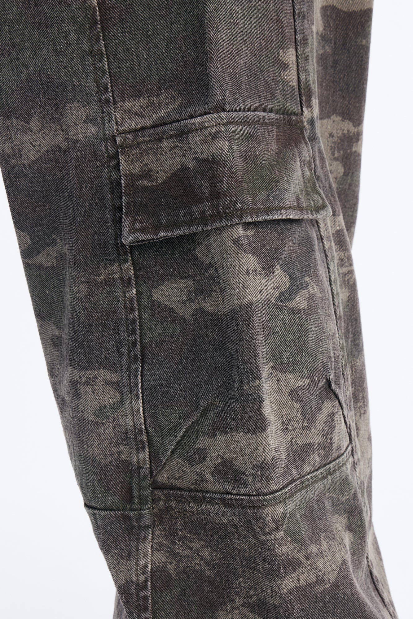 Combat Seams Barrel Jeans - Camouflage Fashion Nova