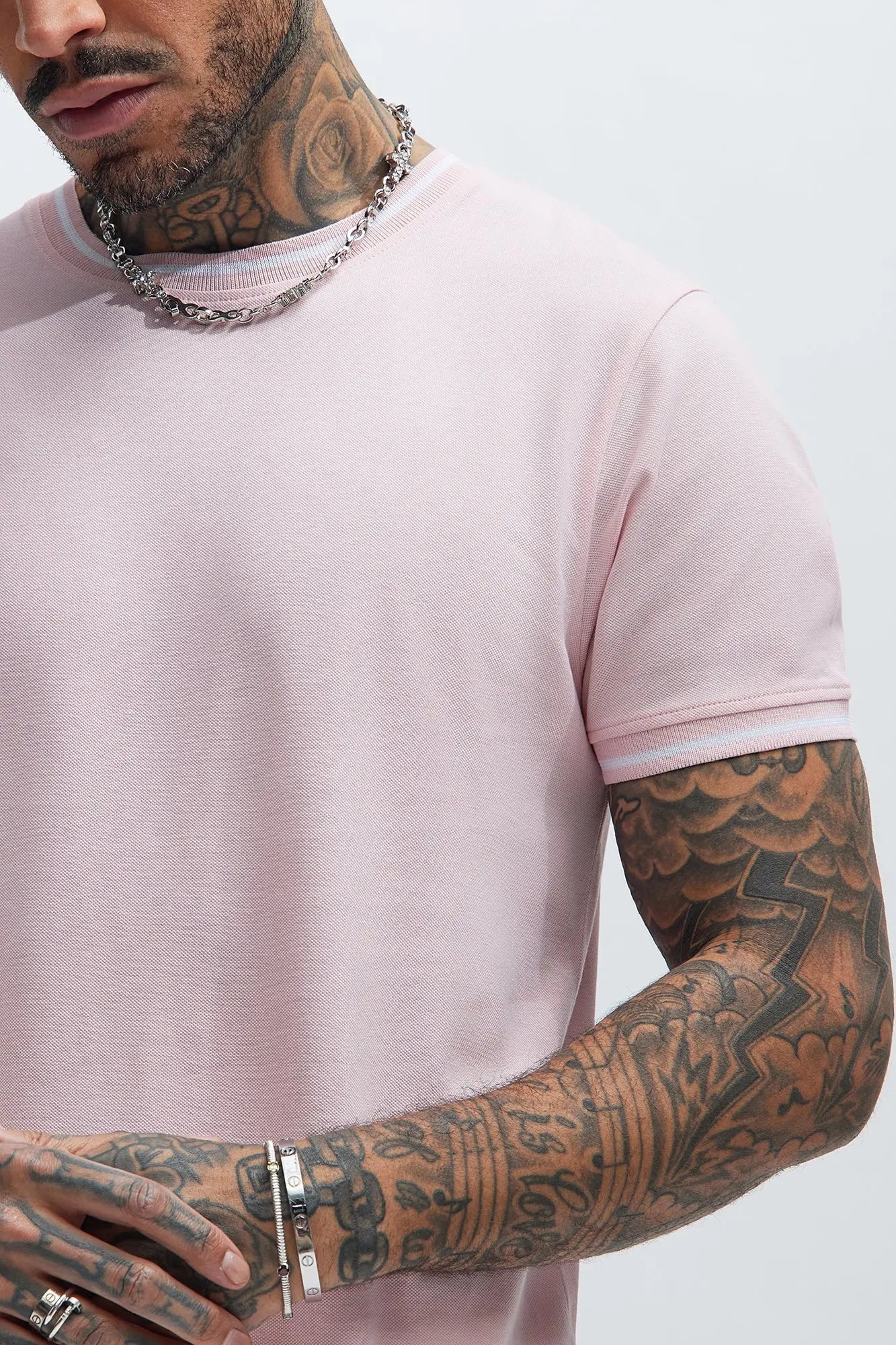 Jaxon Short Sleeve Tee - Pink Fashion Nova