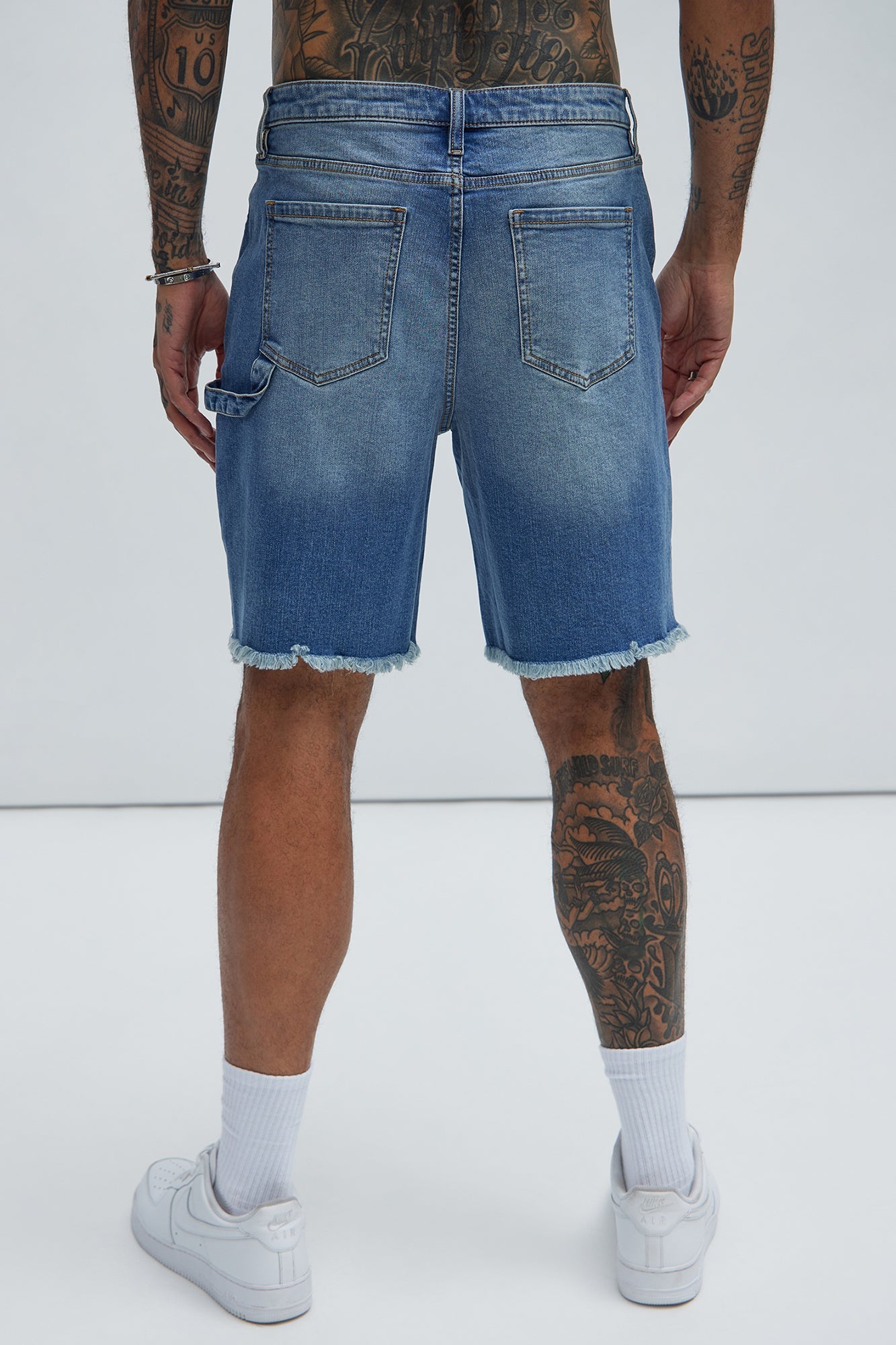 Braddy Carpenter Relaxed Shorts - Medium Wash Fashion Nova