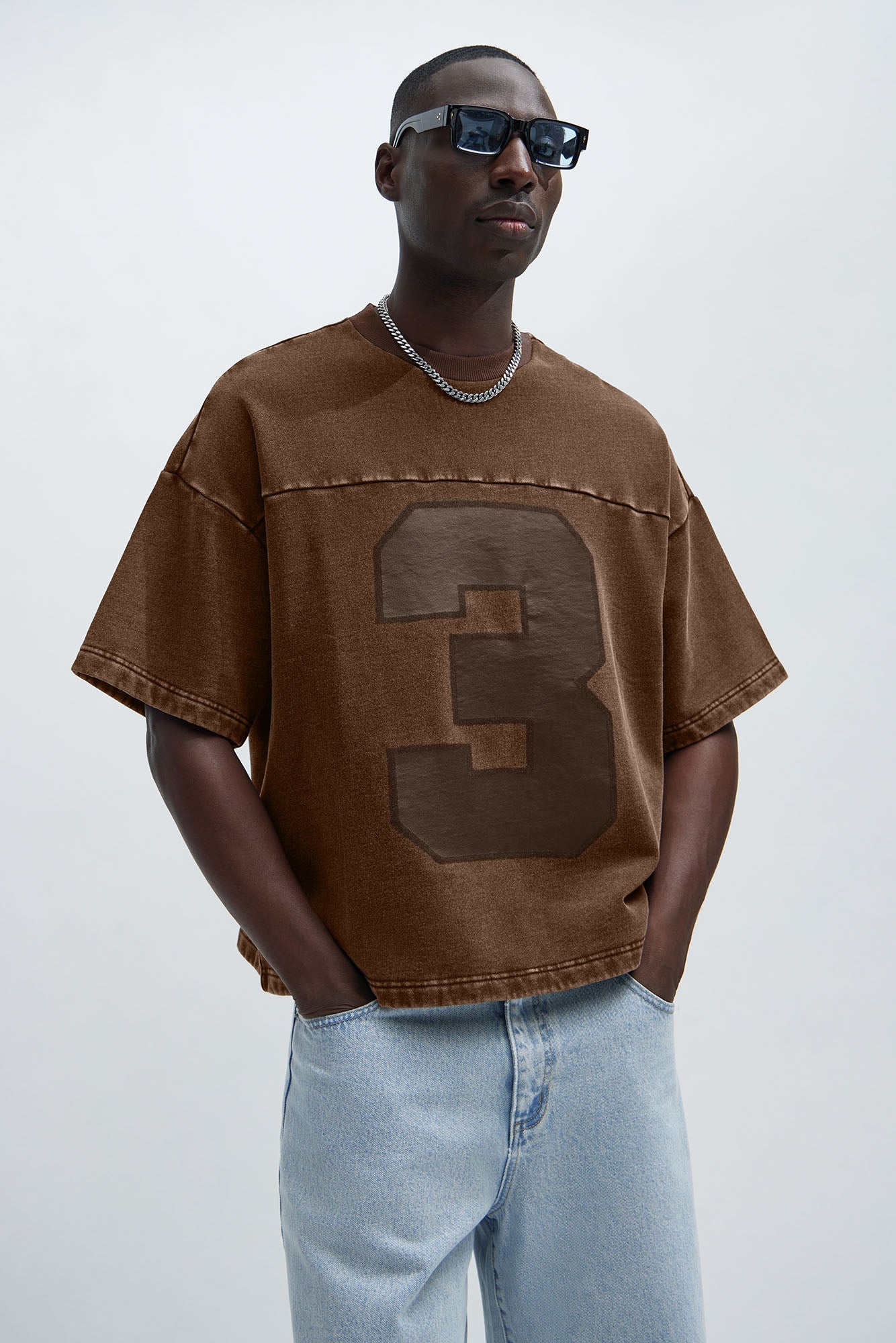 Kyle Oversized Tee - Dark Brown Fashion Nova
