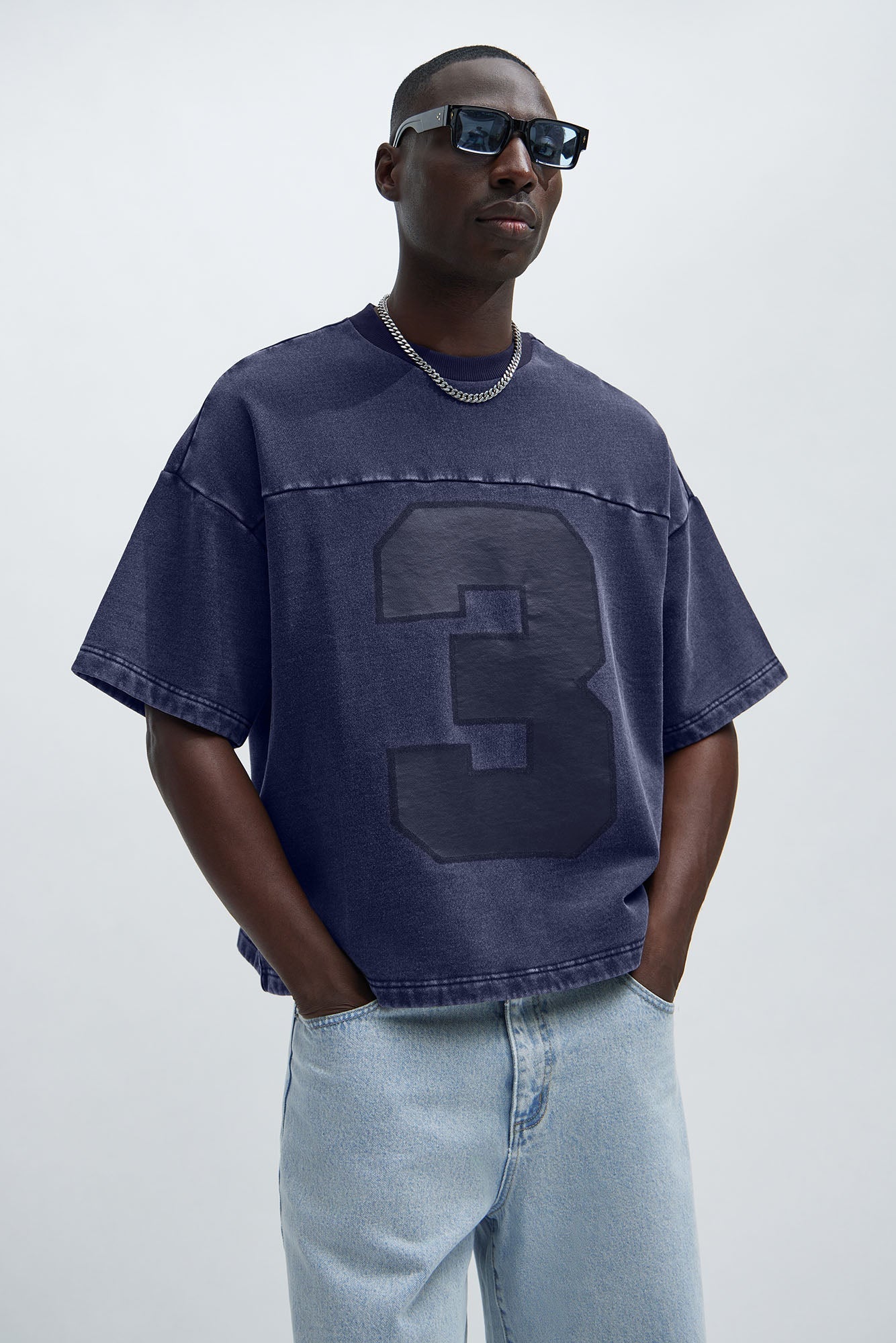 Kyle Oversized Tee - Navy Fashion Nova