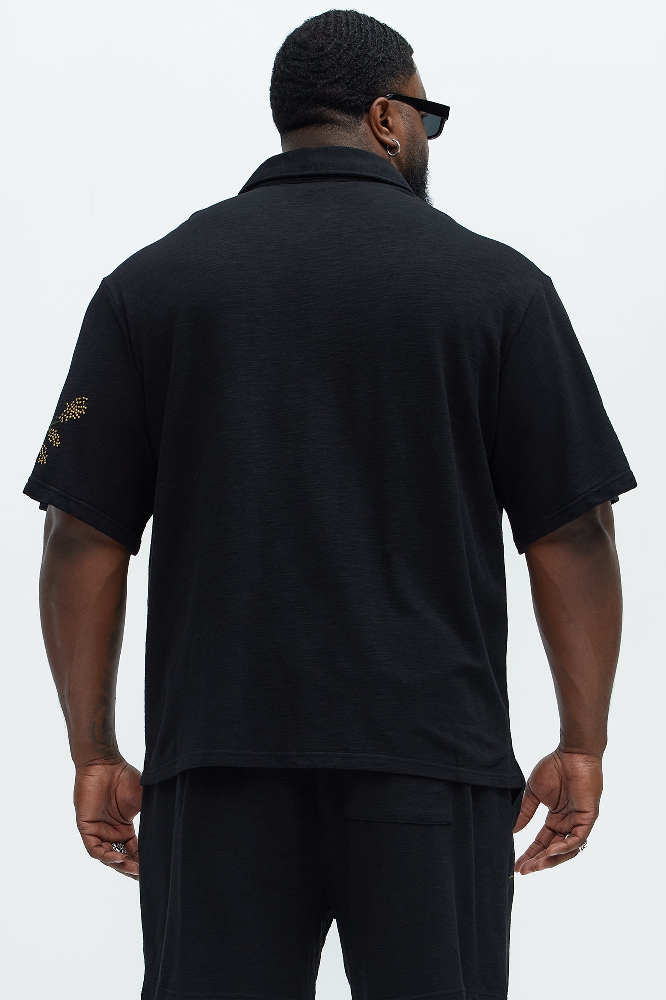 Berries And Bloom Embroidered Shirt - Black Fashion Nova
