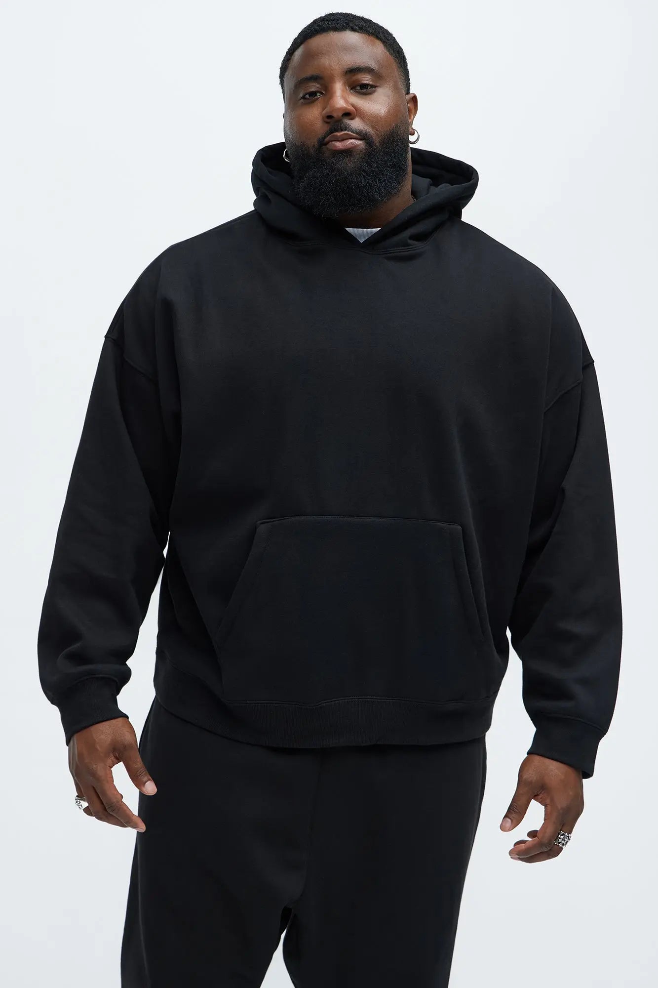 Tyson Oversized Heavyweight Hoodie - Black Fashion Nova