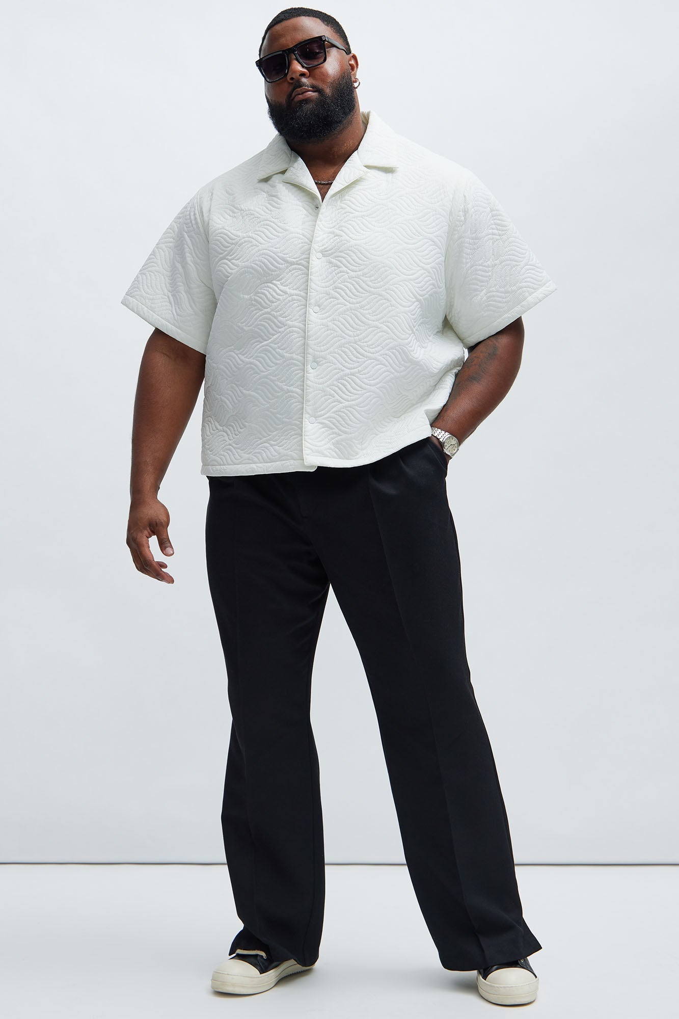 Java Quilted Nylon Shirt - White Fashion Nova