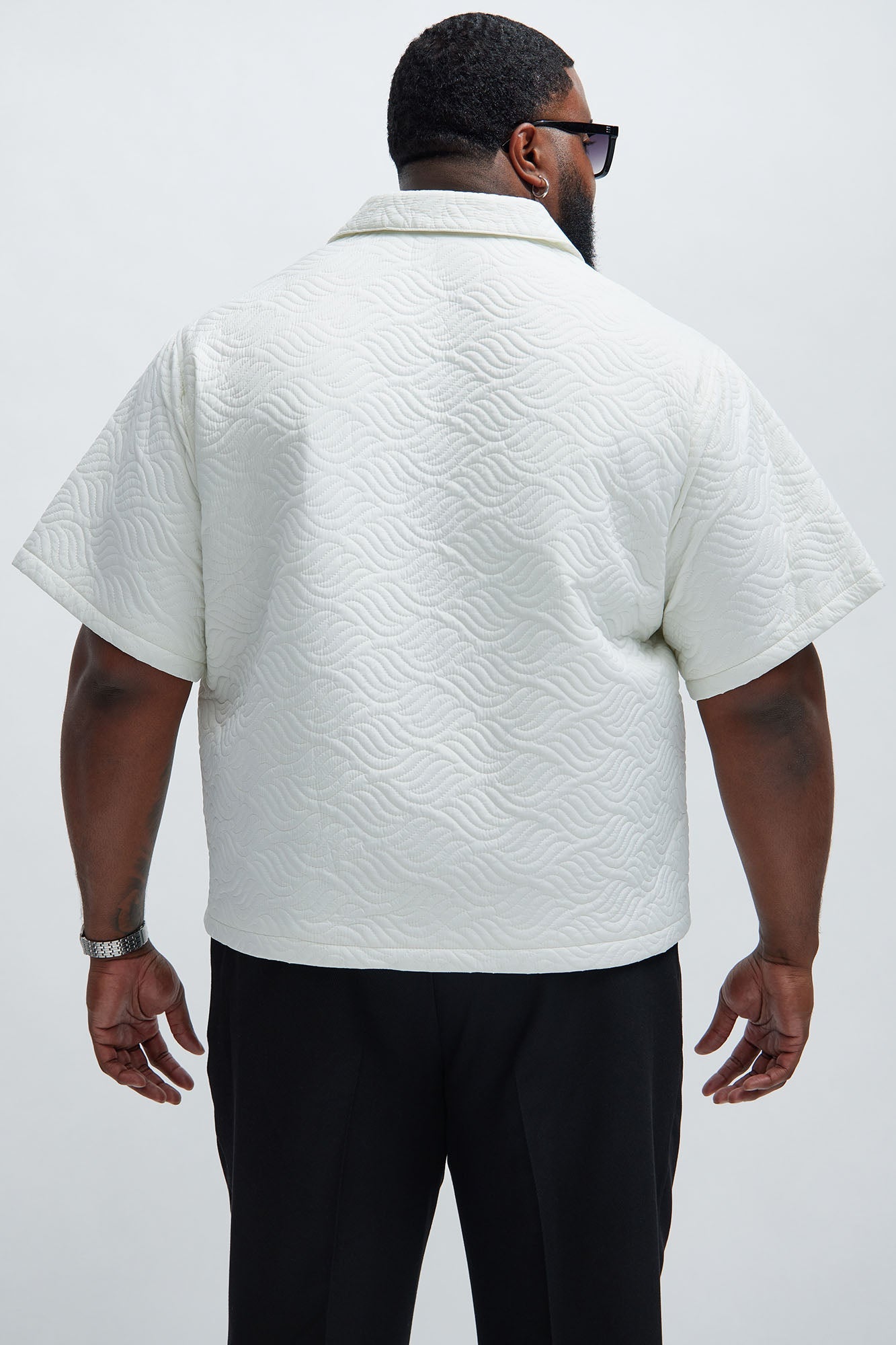 Java Quilted Nylon Shirt - White Fashion Nova