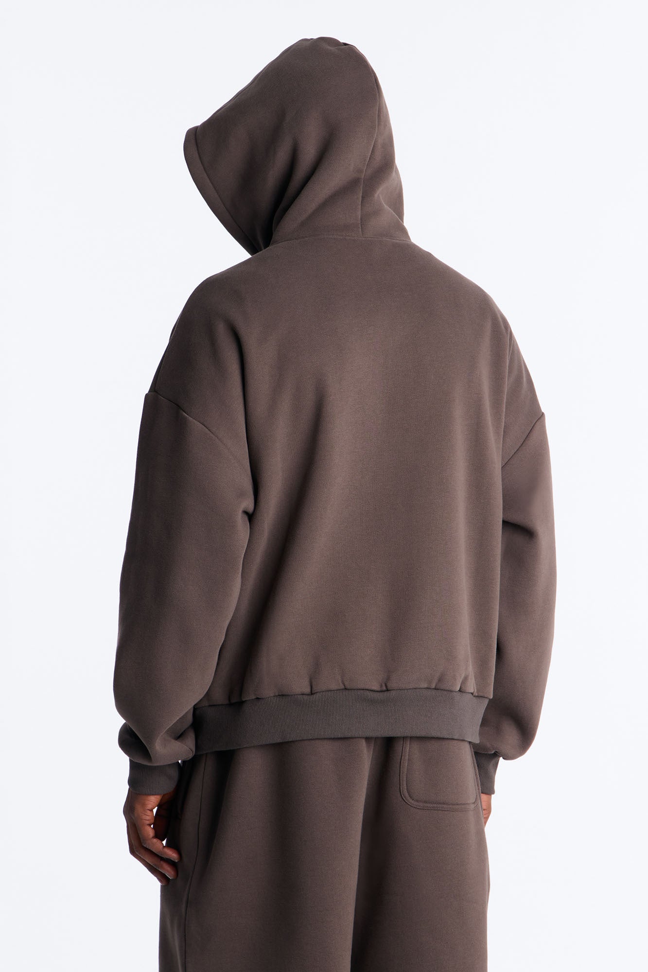 Oversized Bandana Scarf Duo Hoodie - Brown Fashion Nova
