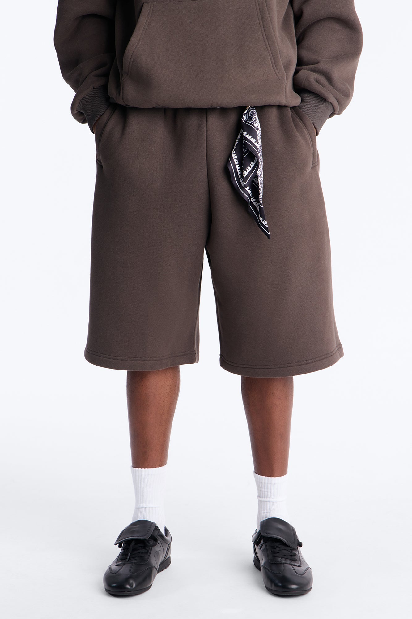 Baggy Bandana Scarf Duo Sweatshort - Brown Fashion Nova