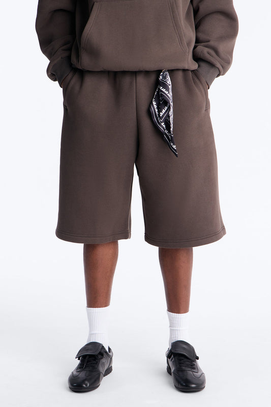 Baggy Bandana Scarf Duo Sweatshort - Brown Fashion Nova