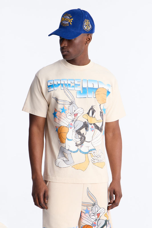 Bugs And Duffy Jam Premium Short Sleeve Shirt - Natural Fashion Nova