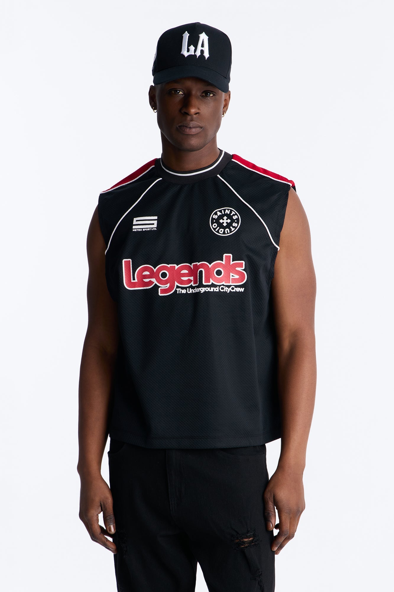 9 Legends Sleeveless Jersey - Black Fashion Nova