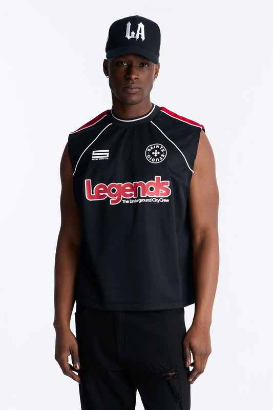 9 Legends Sleeveless Jersey - Black Fashion Nova