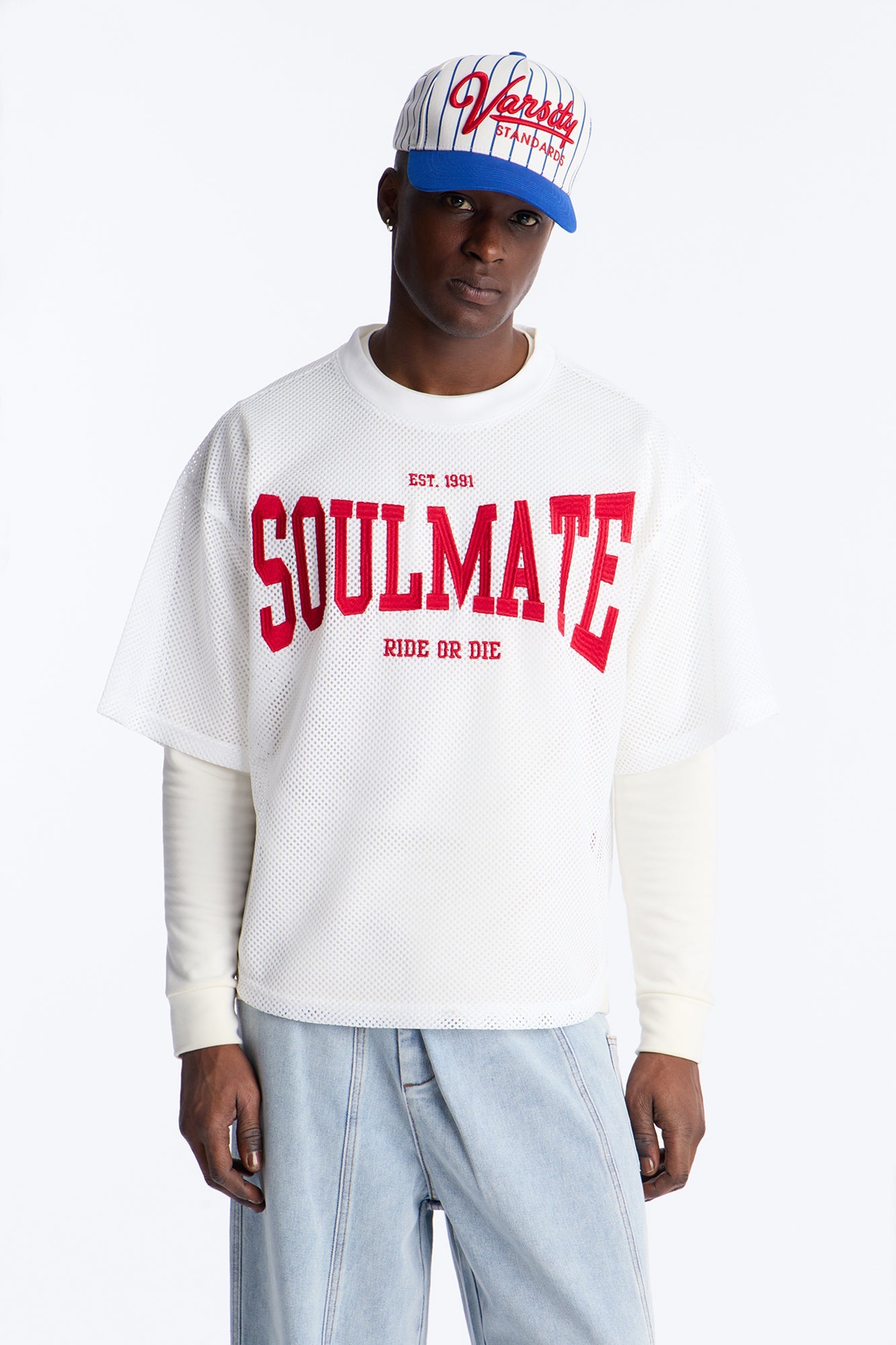 Soulmate Open Hole Mesh Top - White Fashion Nova