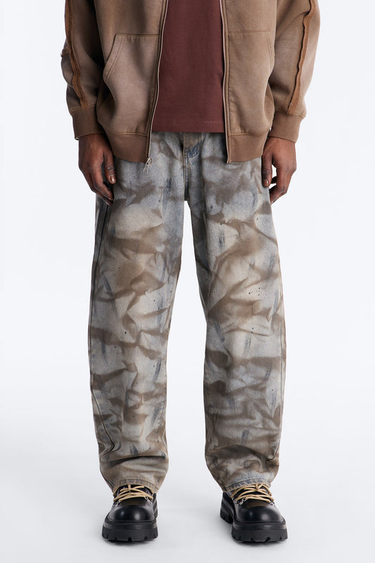 Barrel Canal St Stained Jean - Medium Wash Fashion Nova