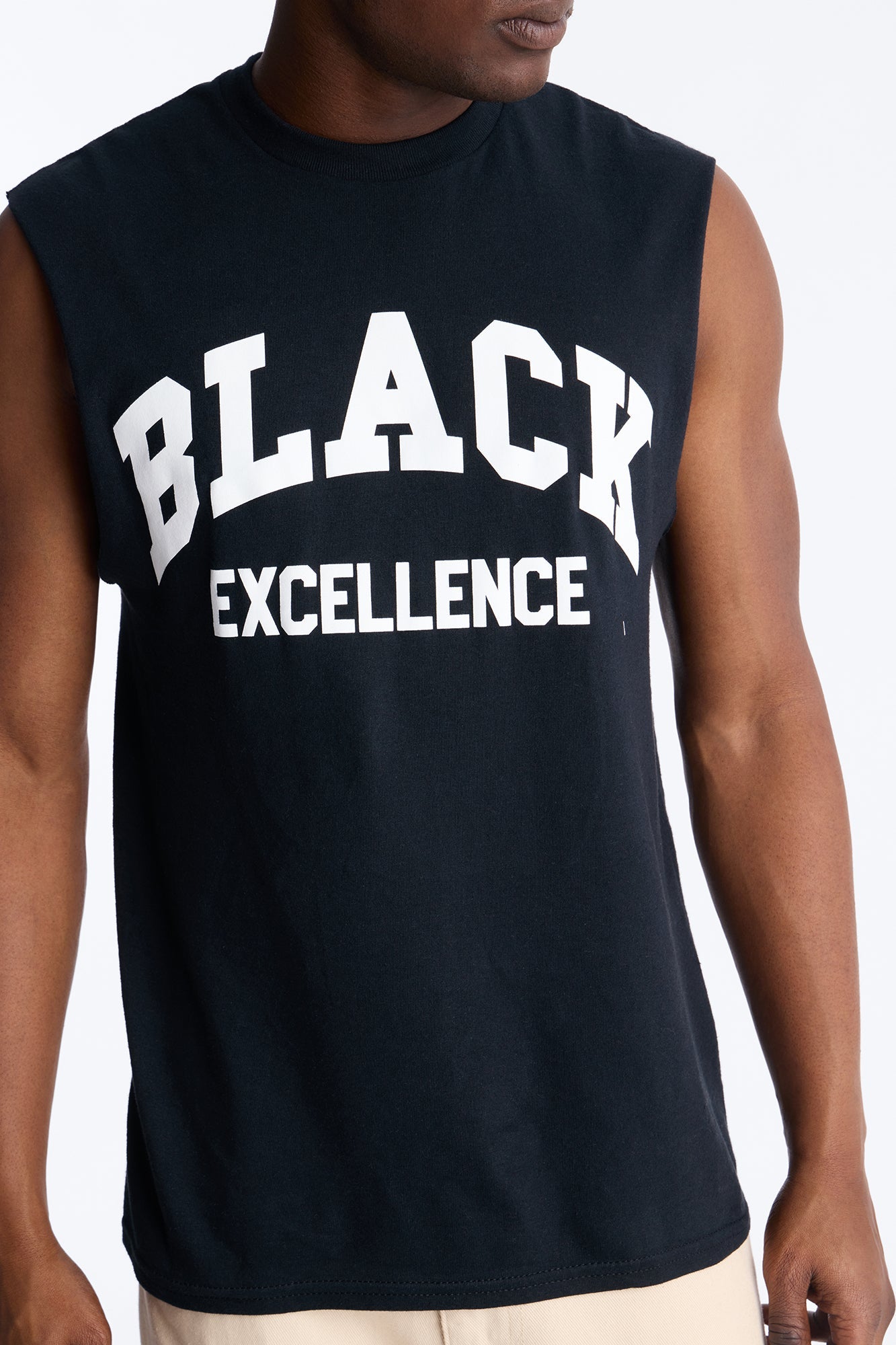 Black Excellence Muscle Tee - Black Fashion Nova
