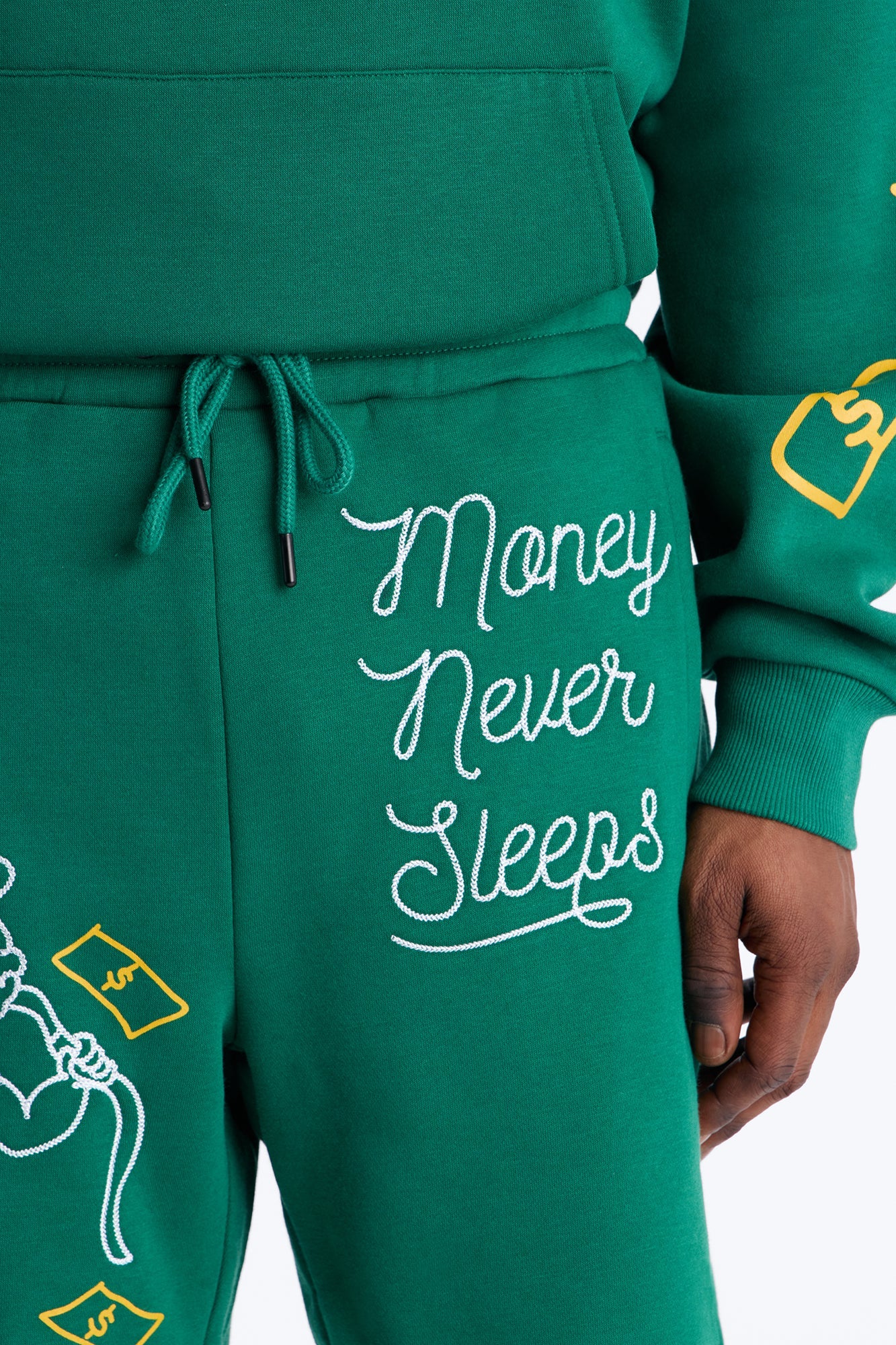 Paper Chasers Chain Stitch Sweatshorts - Green Fashion Nova