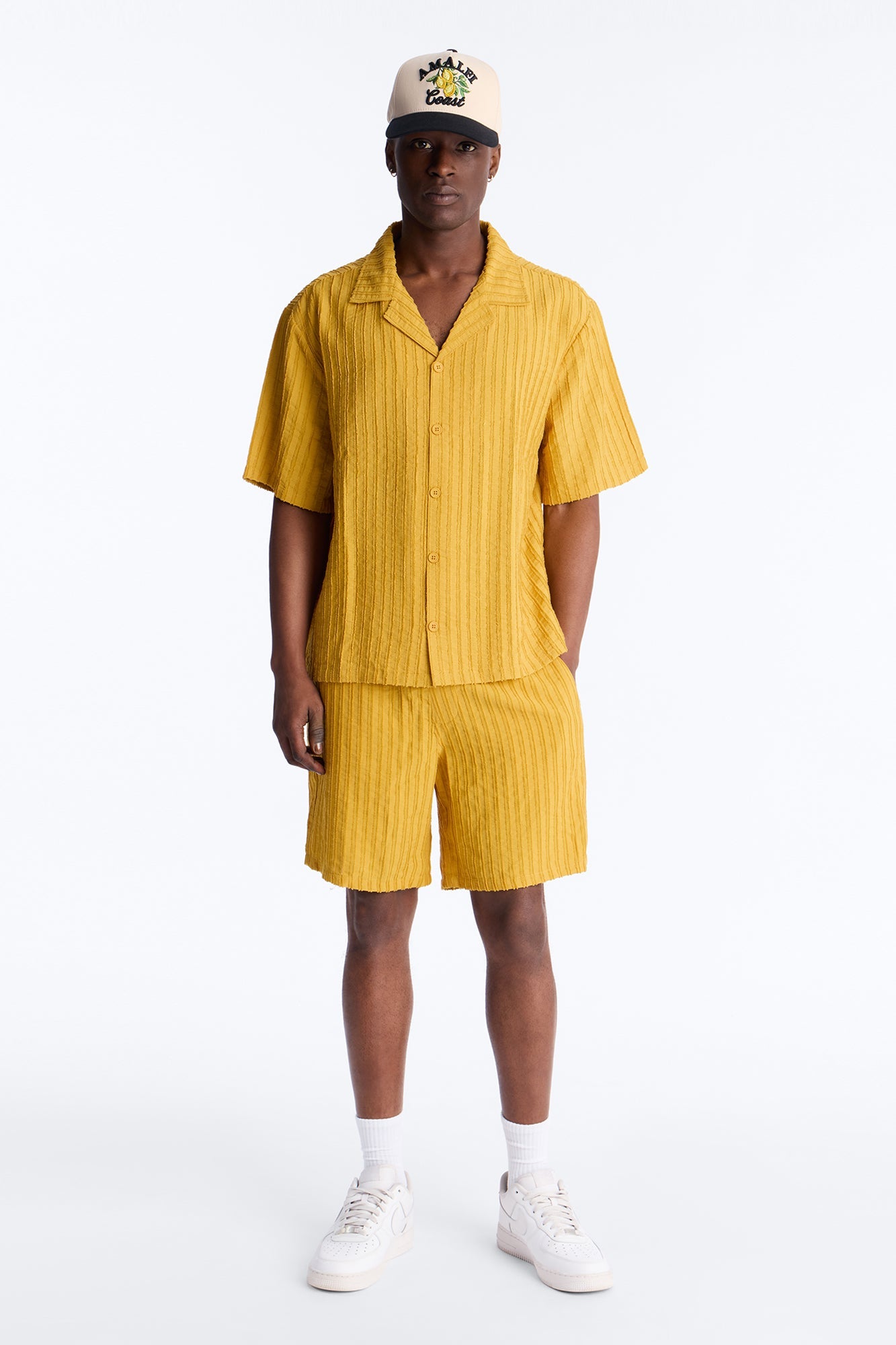 Relaxed Aegean Pleat Short - Mustard Fashion Nova