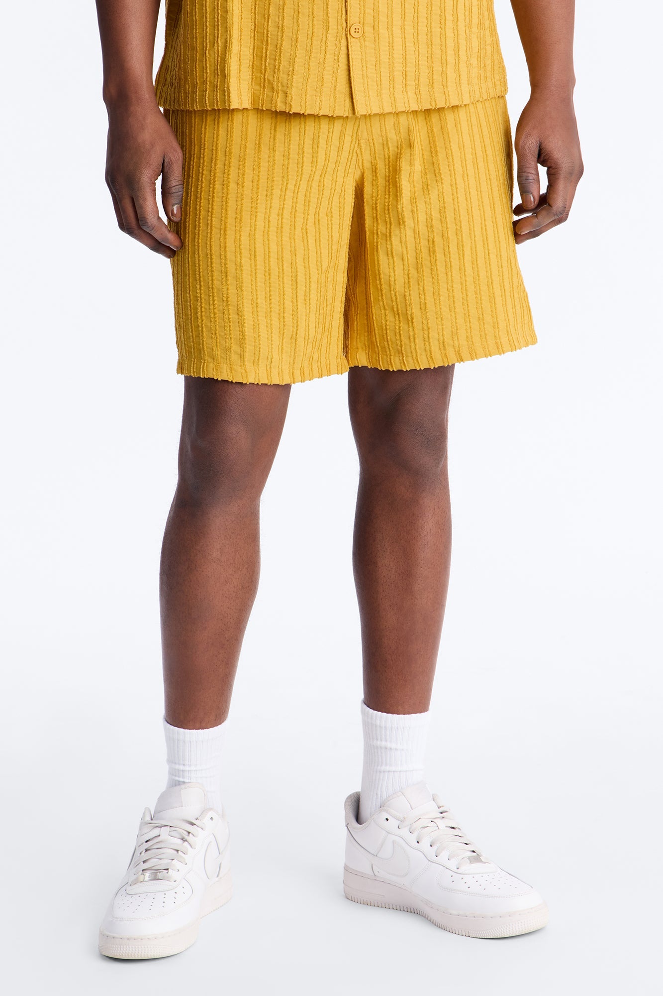 Relaxed Aegean Pleat Short - Mustard Fashion Nova