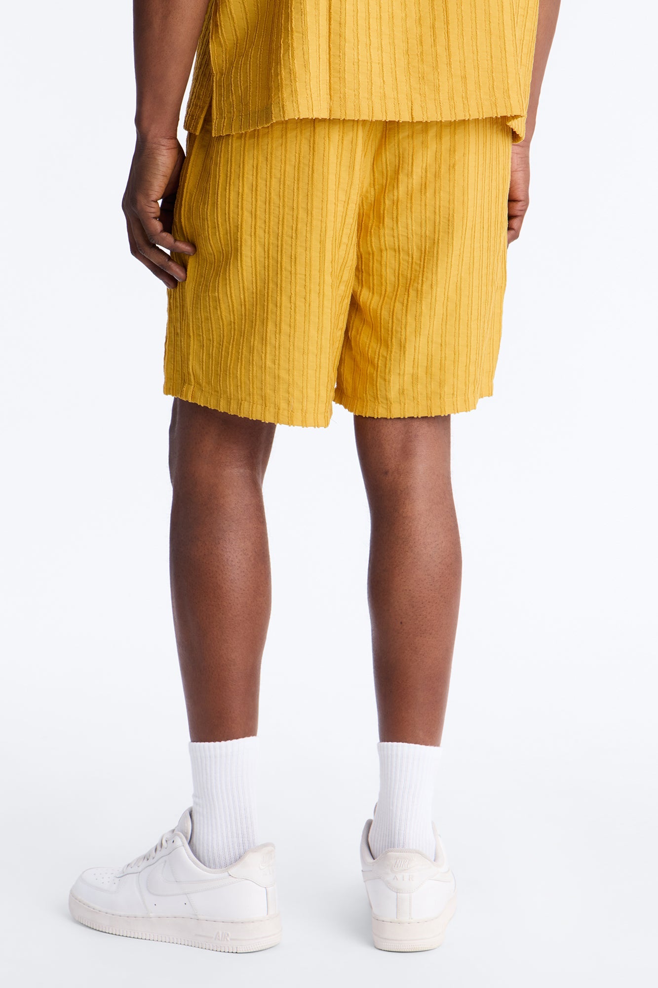 Relaxed Aegean Pleat Short - Mustard Fashion Nova