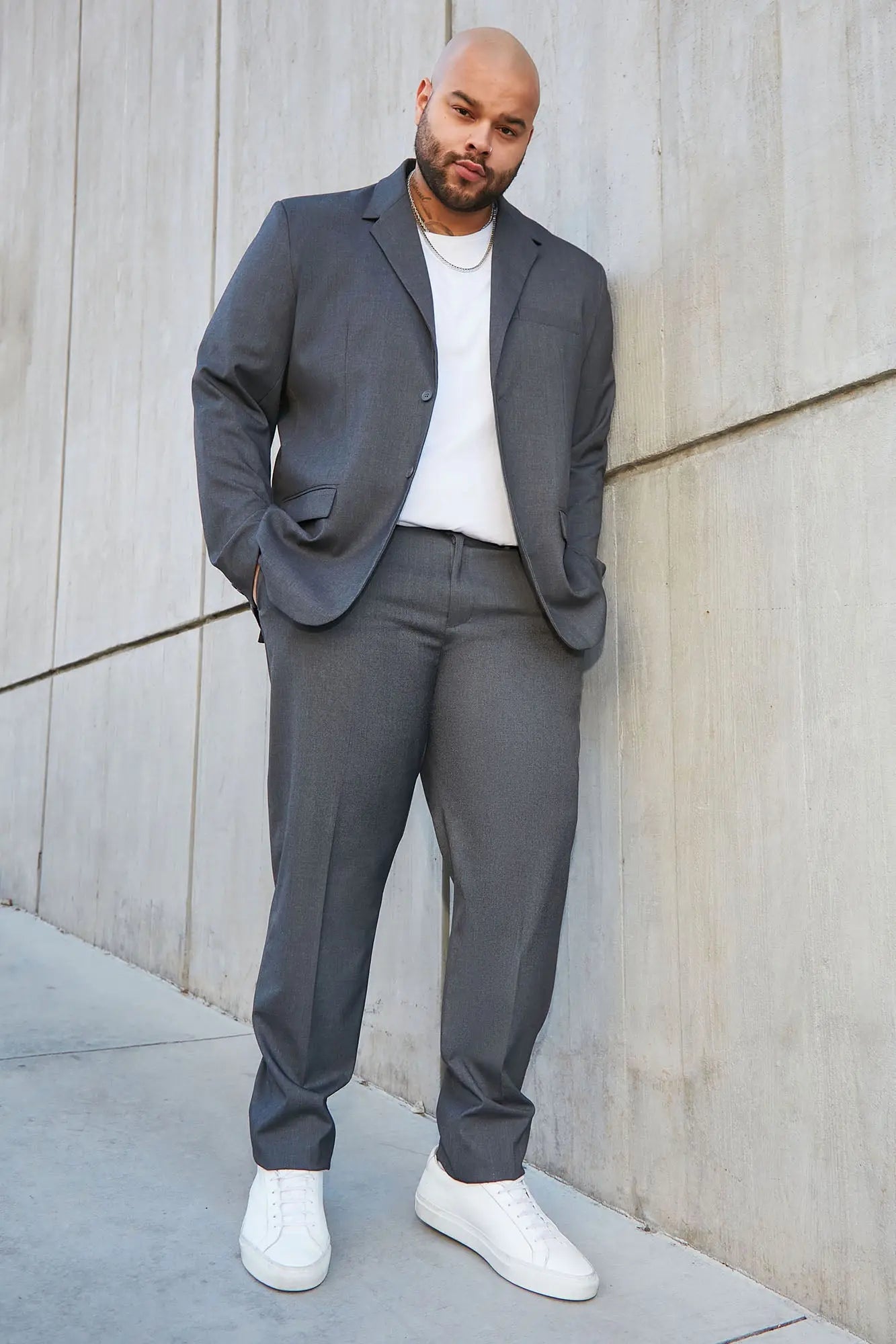 The Modern Stretch Suit Jacket - Charcoal Fashion Nova