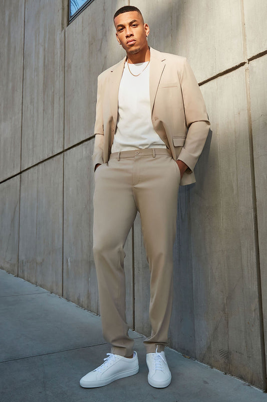 The Modern Stretch Slim Trouser - Tan Fashion Nova