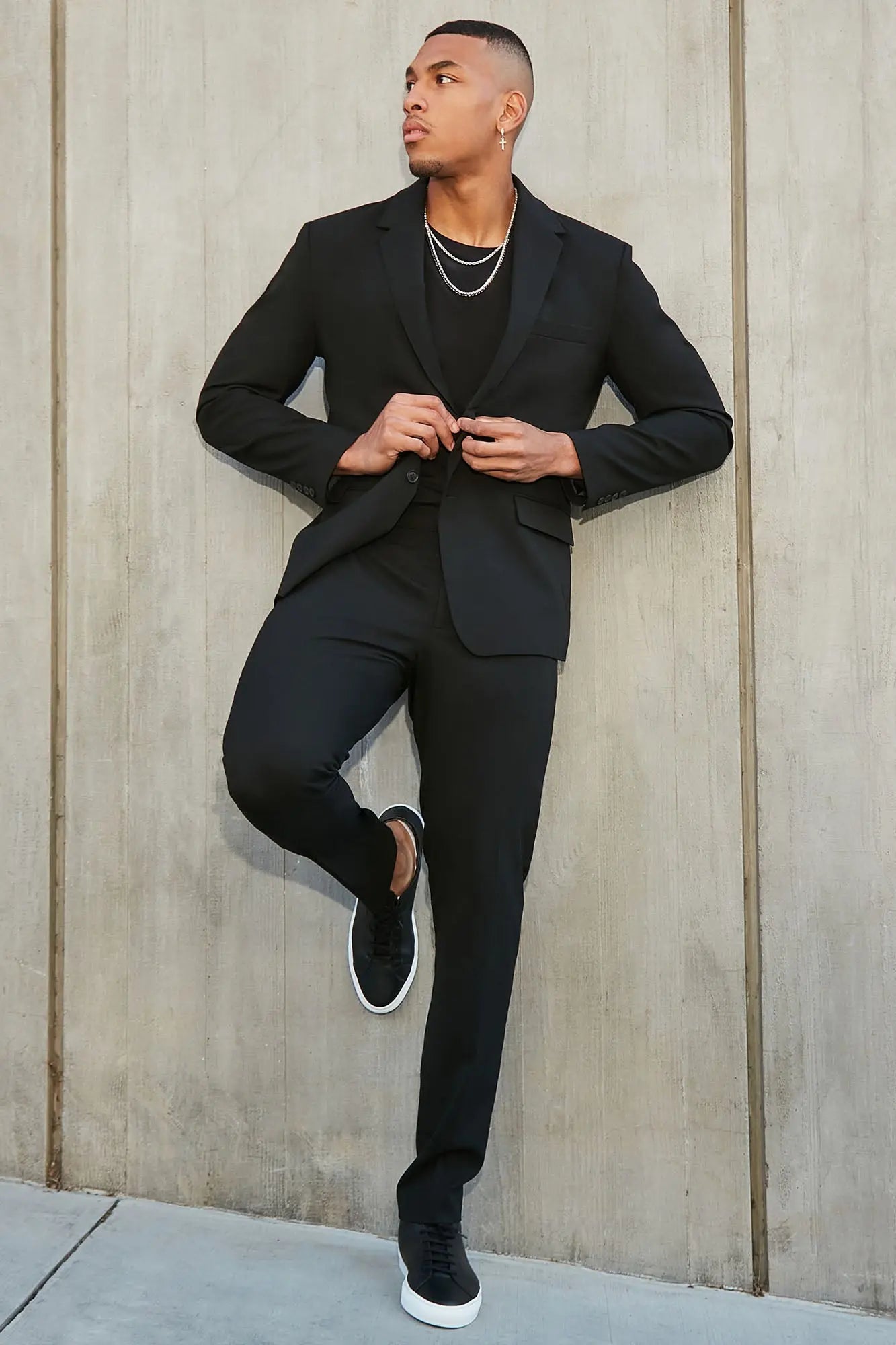 The Modern Stretch Suit Jacket - Black Fashion Nova