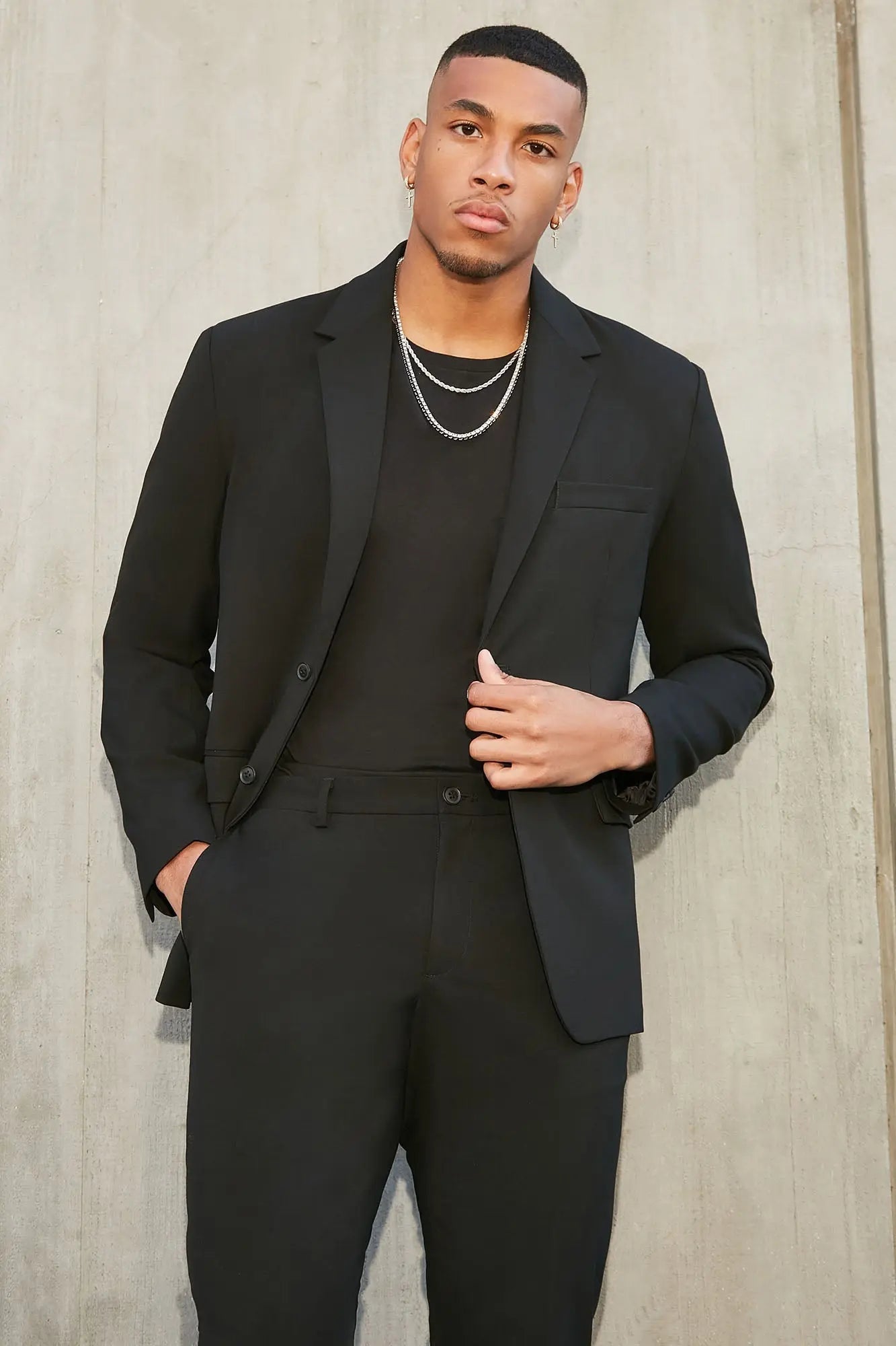 The Modern Stretch Suit Jacket - Black Fashion Nova