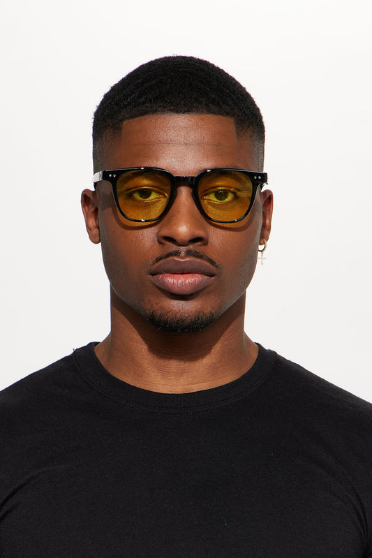 Clear The Air Sunglasses - Black/Yellow Fashion Nova