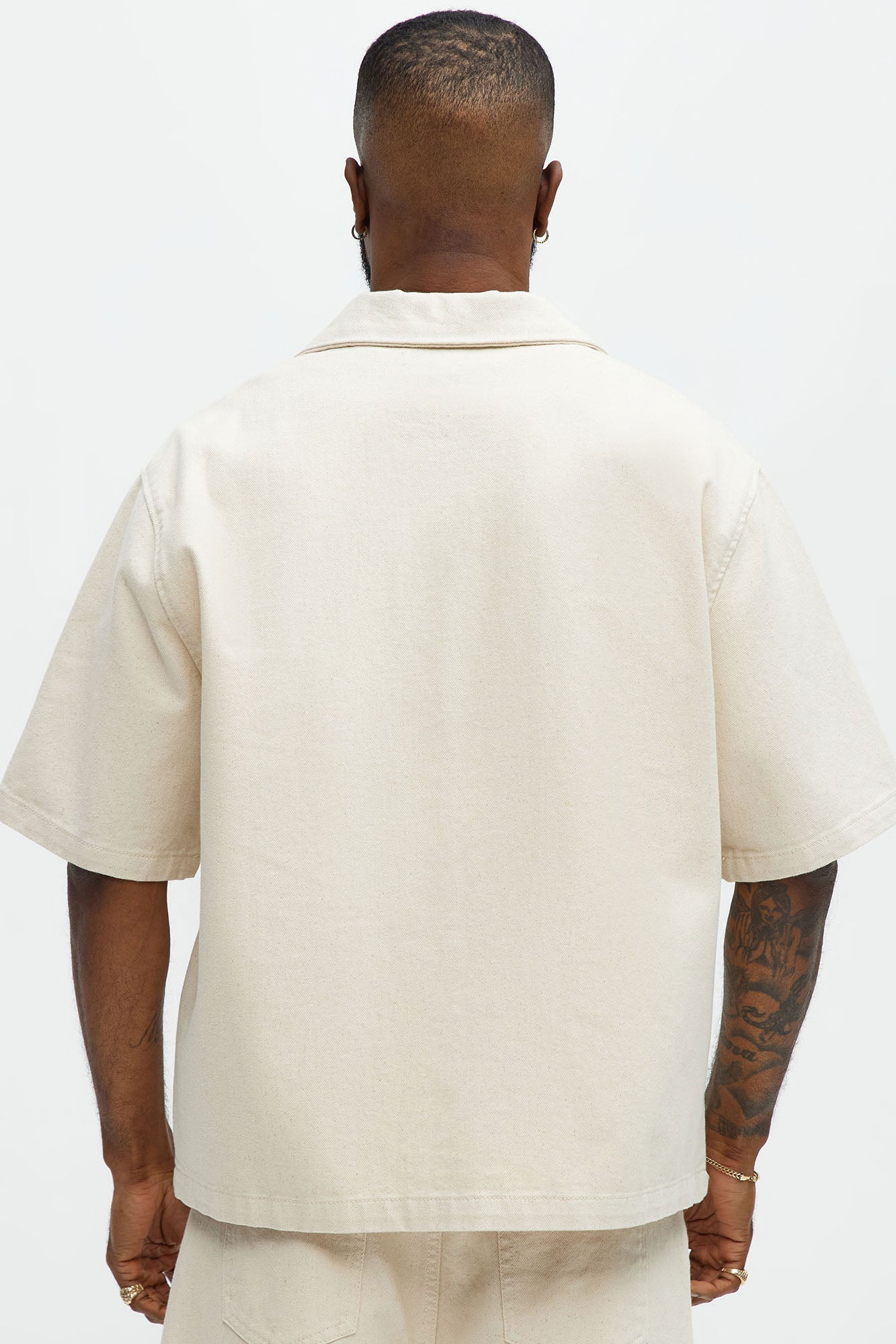 Colin True Denim Button Up Shirt - Sand Fashion Nova