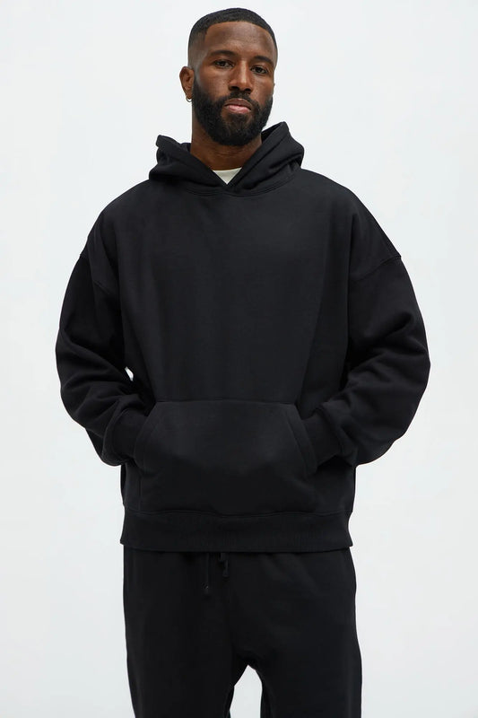Tyson Oversized Heavyweight Hoodie - Black Fashion Nova