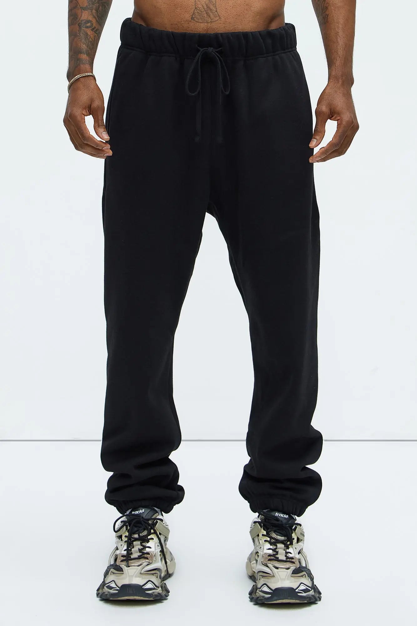 Tyson Heavyweight Sweat Jogger - Black Fashion Nova