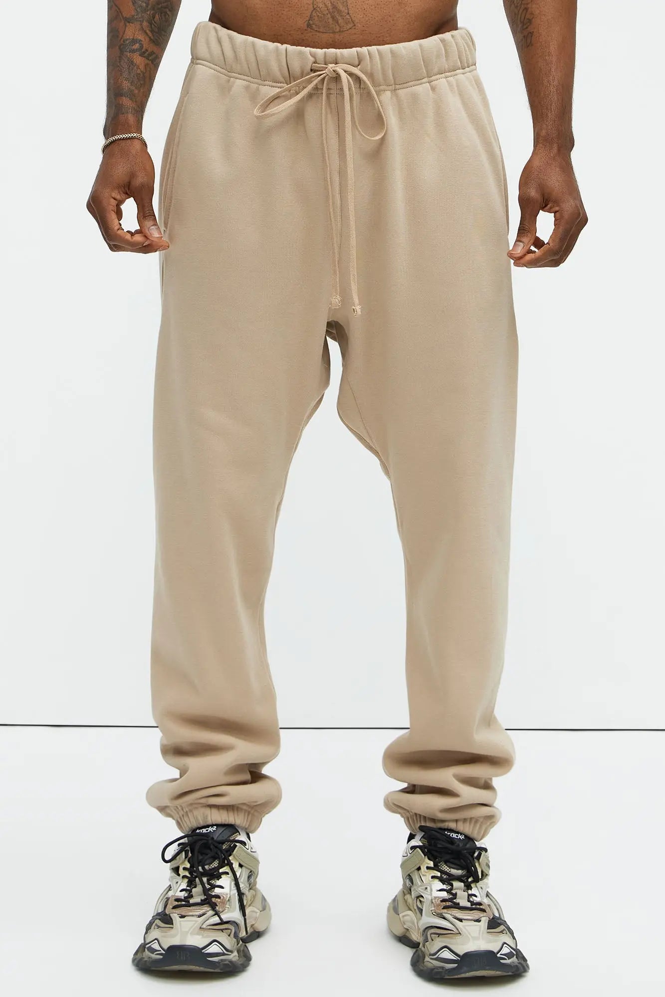 Tyson Heavyweight Sweat Jogger - Taupe Fashion Nova