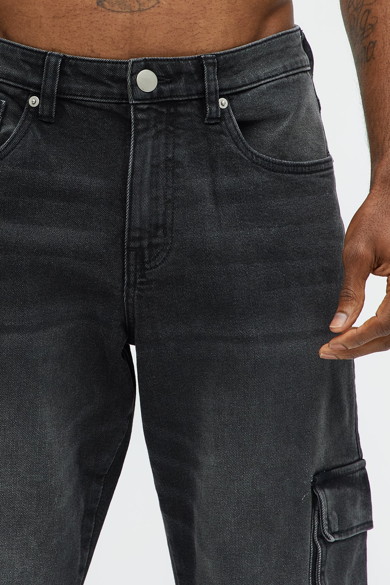 Classic Straight Cargo Jeans - Black Wash Fashion Nova