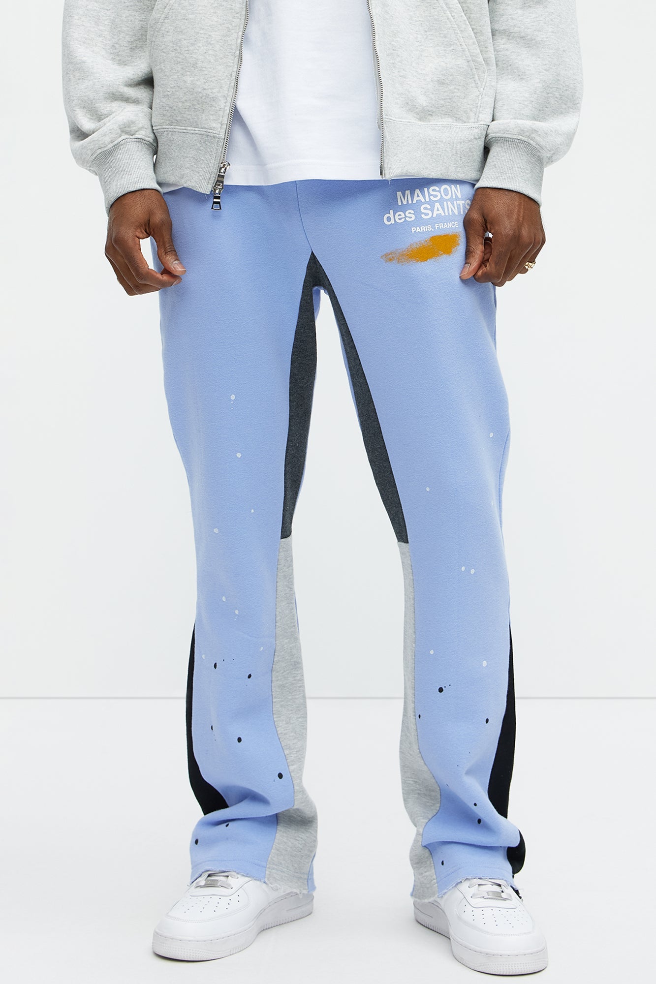 Tyson Maison Des Saints Skinny Flare Sweatpants - Violet Fashion Nova