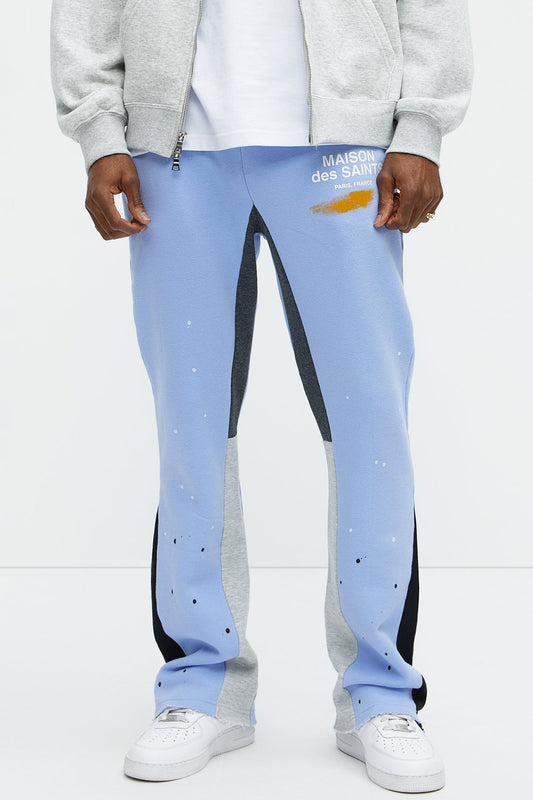 Tyson Maison Des Saints Skinny Flare Sweatpants - Violet Fashion Nova