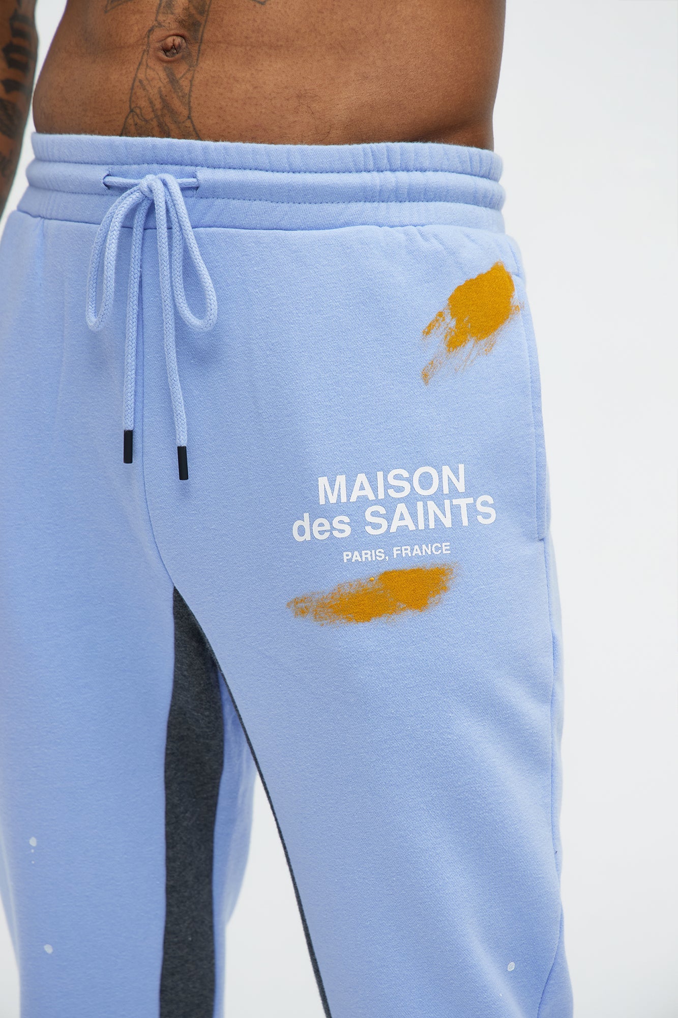 Tyson Maison Des Saints Skinny Flare Sweatpants - Violet Fashion Nova