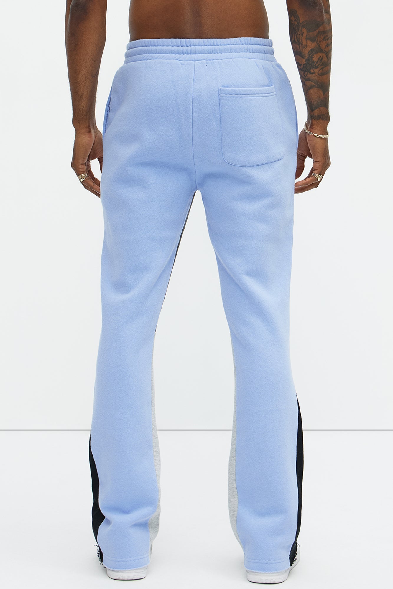 Tyson Maison Des Saints Skinny Flare Sweatpants - Violet Fashion Nova