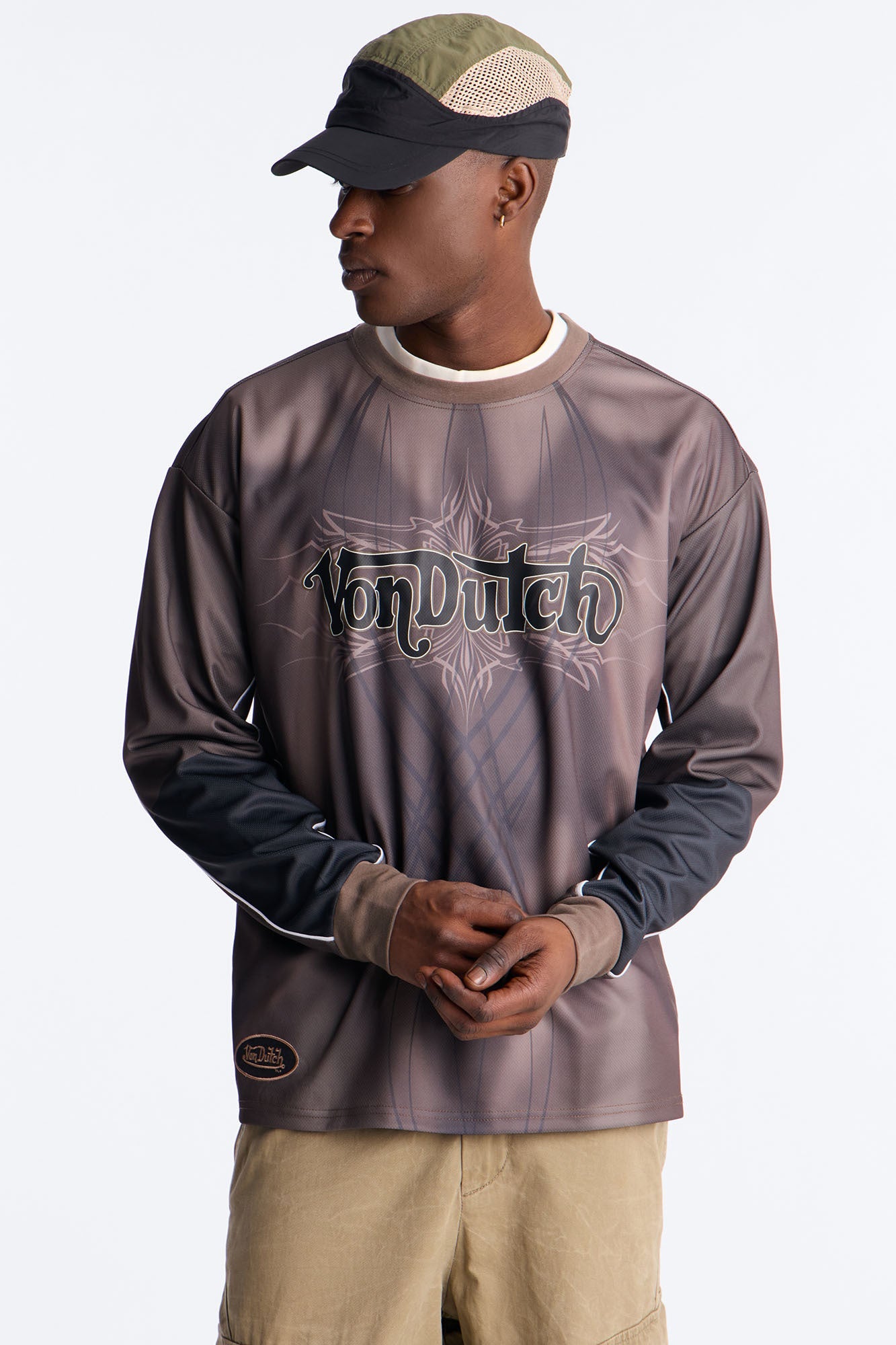 Von Dutch Ember Fade Jersey - Brown Fashion Nova