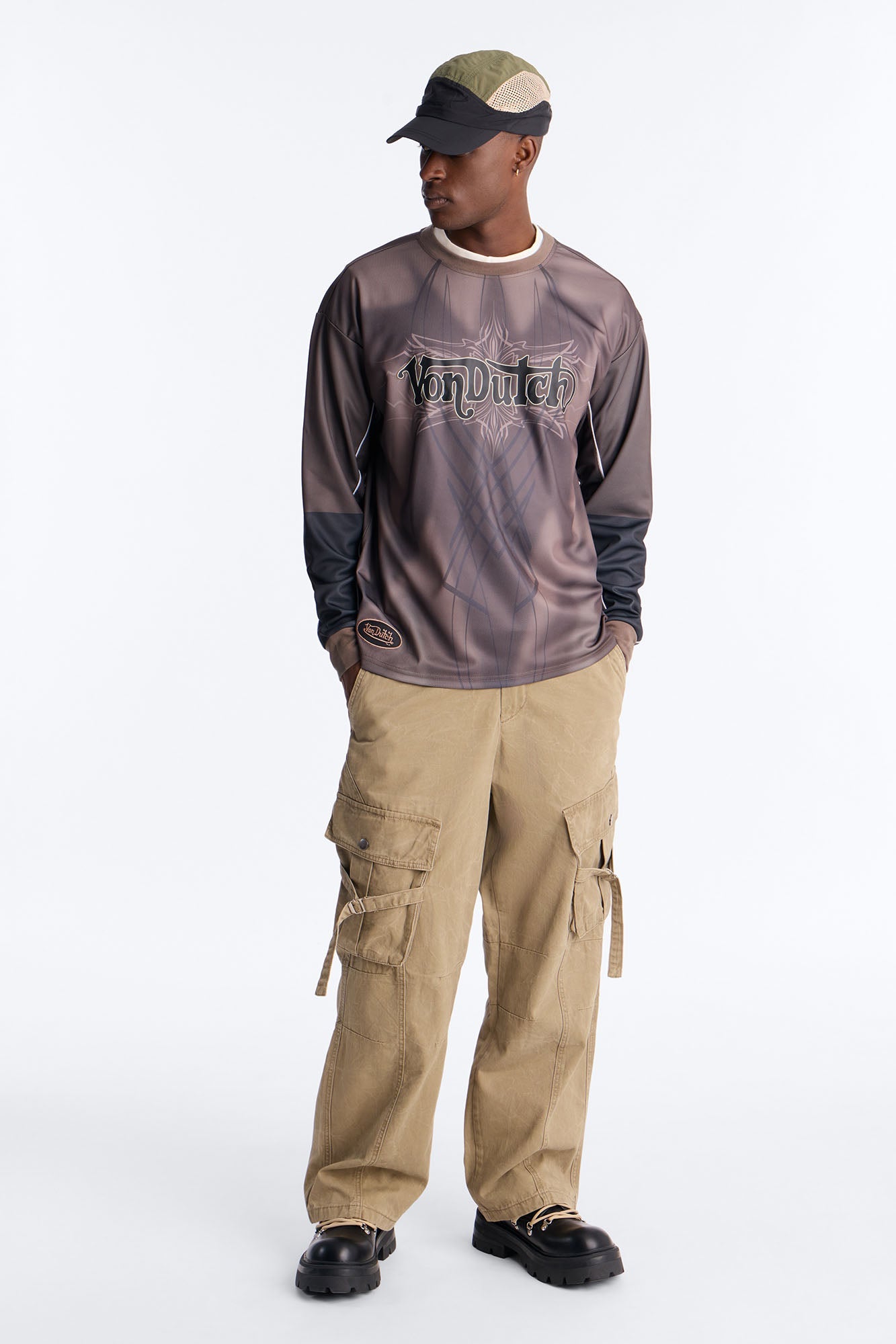 Von Dutch Ember Fade Jersey - Brown Fashion Nova