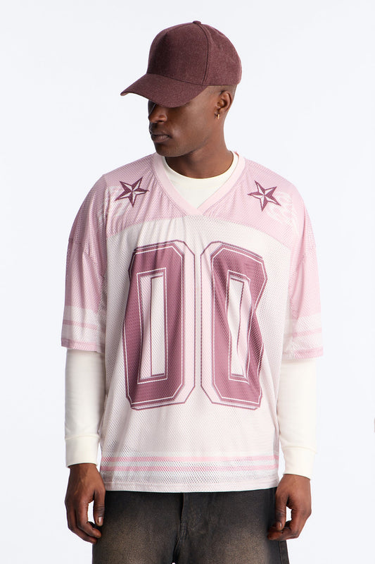 Burning Star Short Sleeve Jersey - Pink Fashion Nova