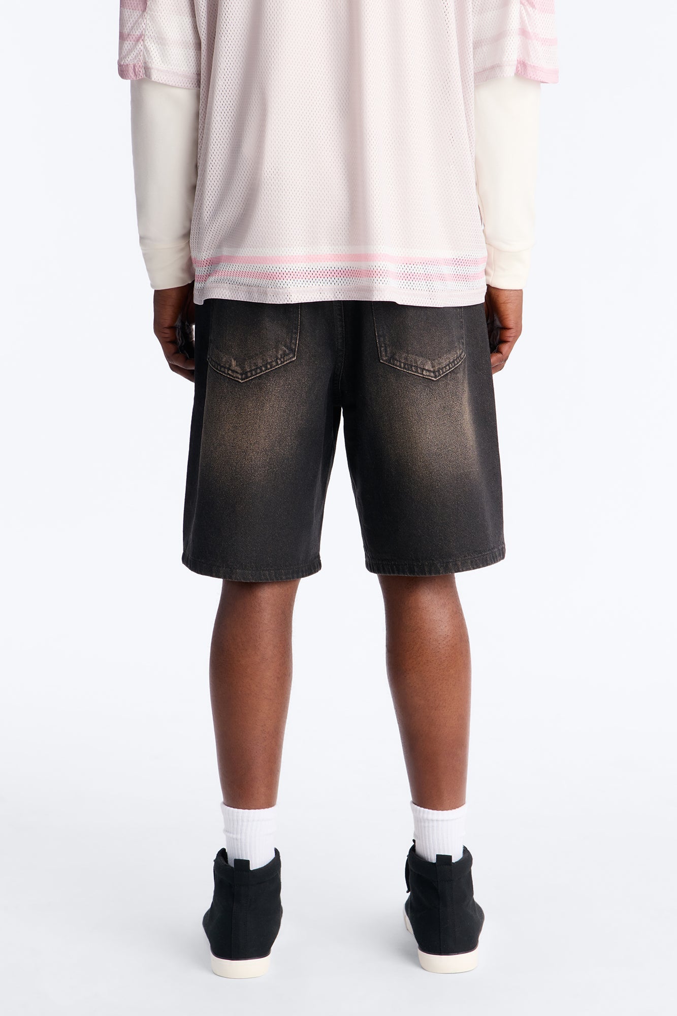 Relaxed Waxed Stealth Denim Short - Black Wash Fashion Nova